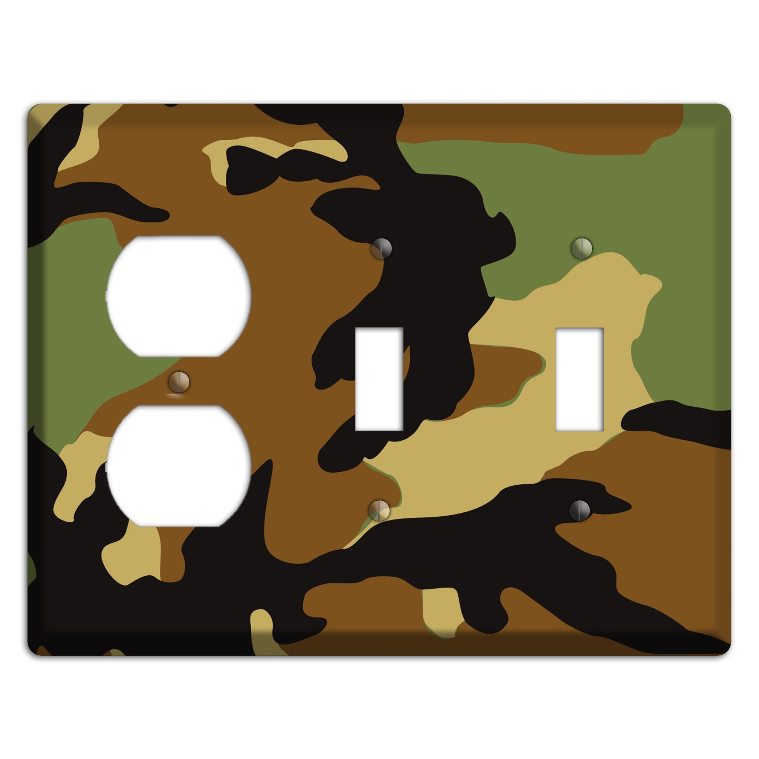 Camoflauge Duplex / 2 Toggle Wallplate
