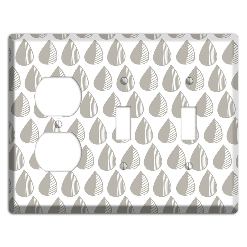 Simple Scandanavian Style MM Duplex / 2 Toggle Wallplate