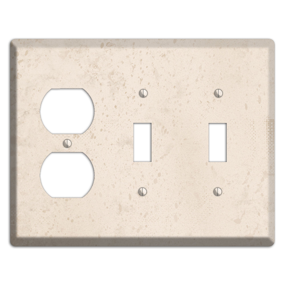 Bone Neutral Texture Duplex / 2 Toggle Wallplate