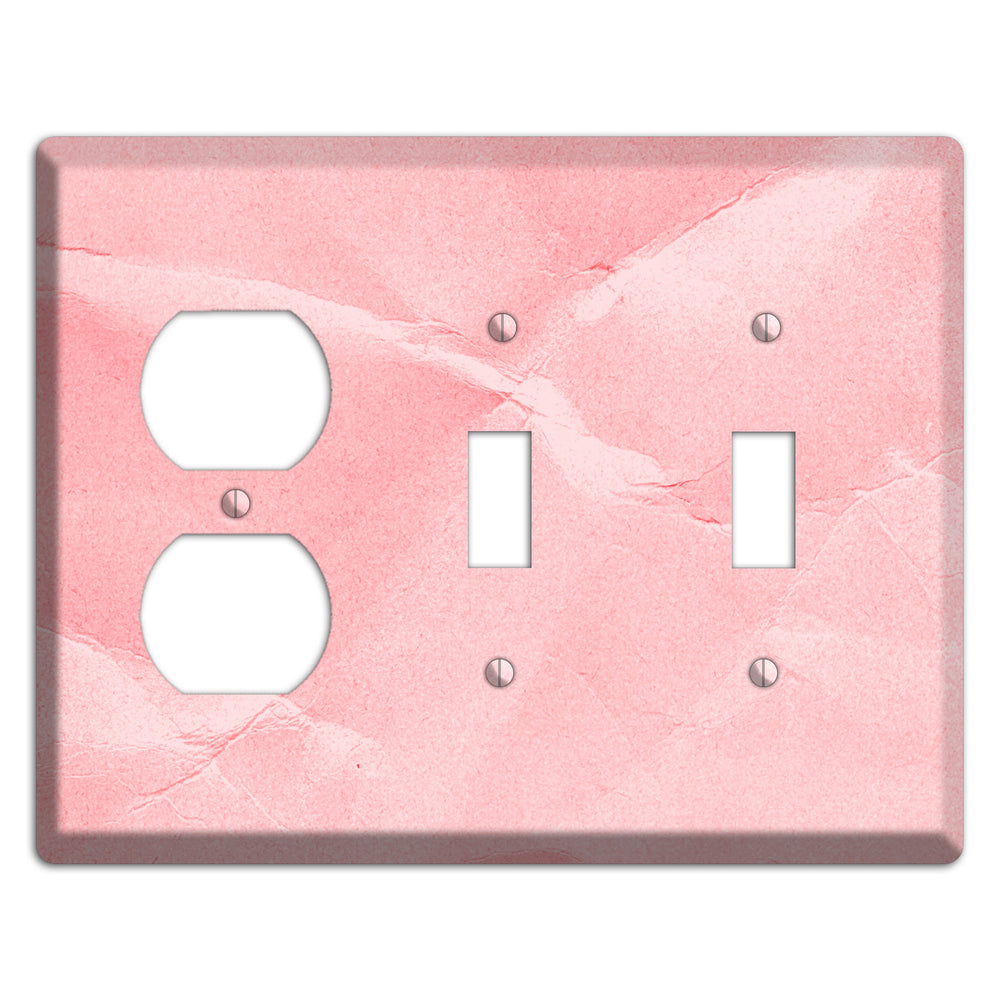 Pink Soft Coral Duplex / 2 Toggle Wallplate