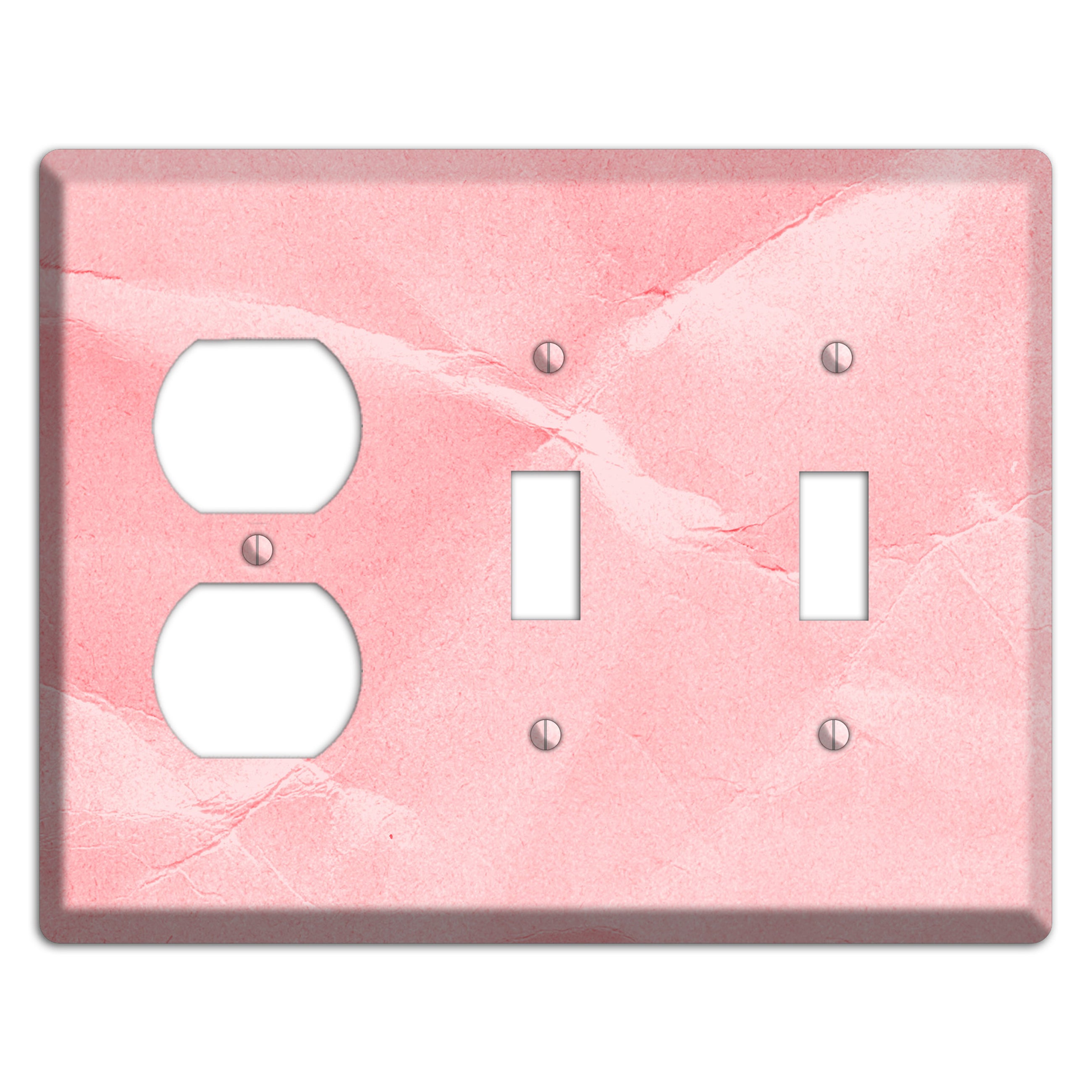 Pink Soft Coral Duplex / 2 Toggle Wallplate