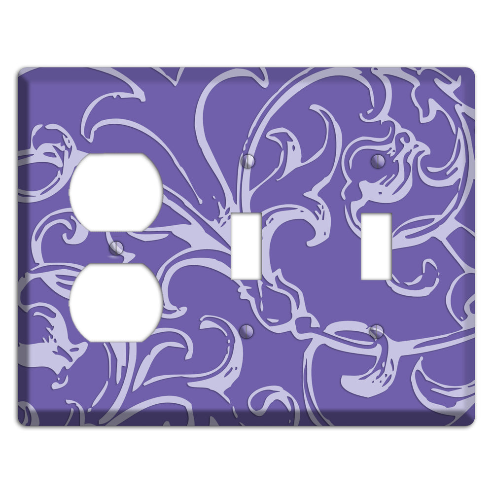 Victorian Light Purple Duplex / 2 Toggle Wallplate
