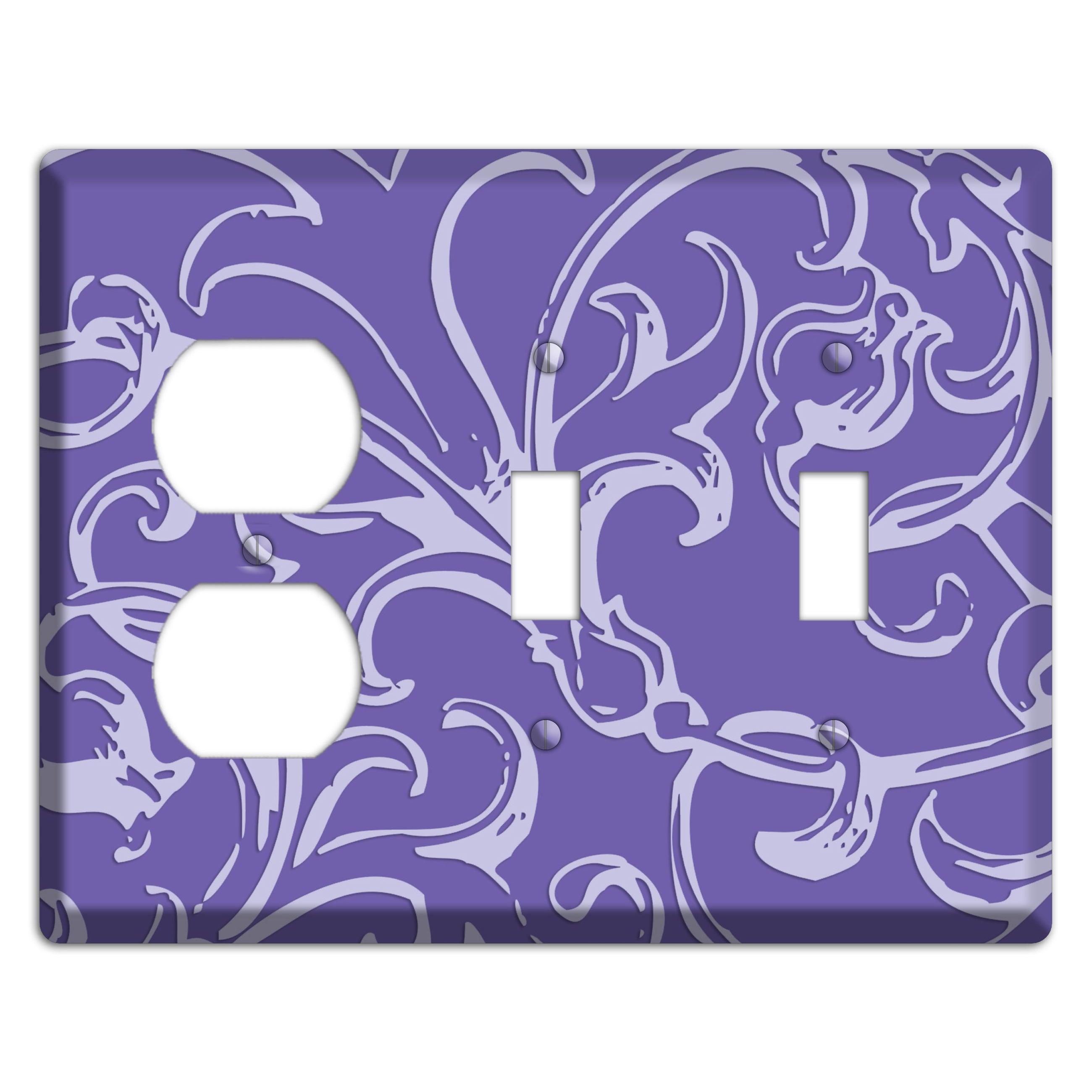 Victorian Light Purple Duplex / 2 Toggle Wallplate