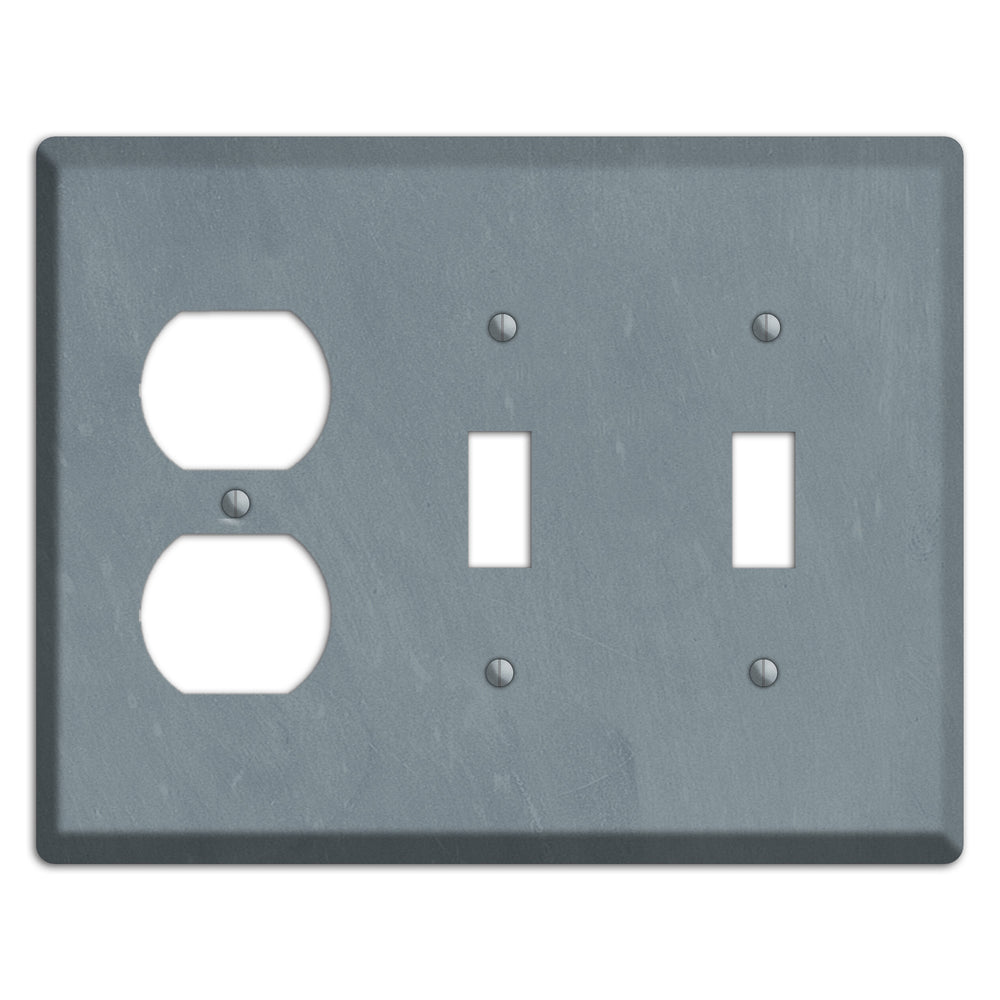 Chalk Slate Duplex / 2 Toggle Wallplate