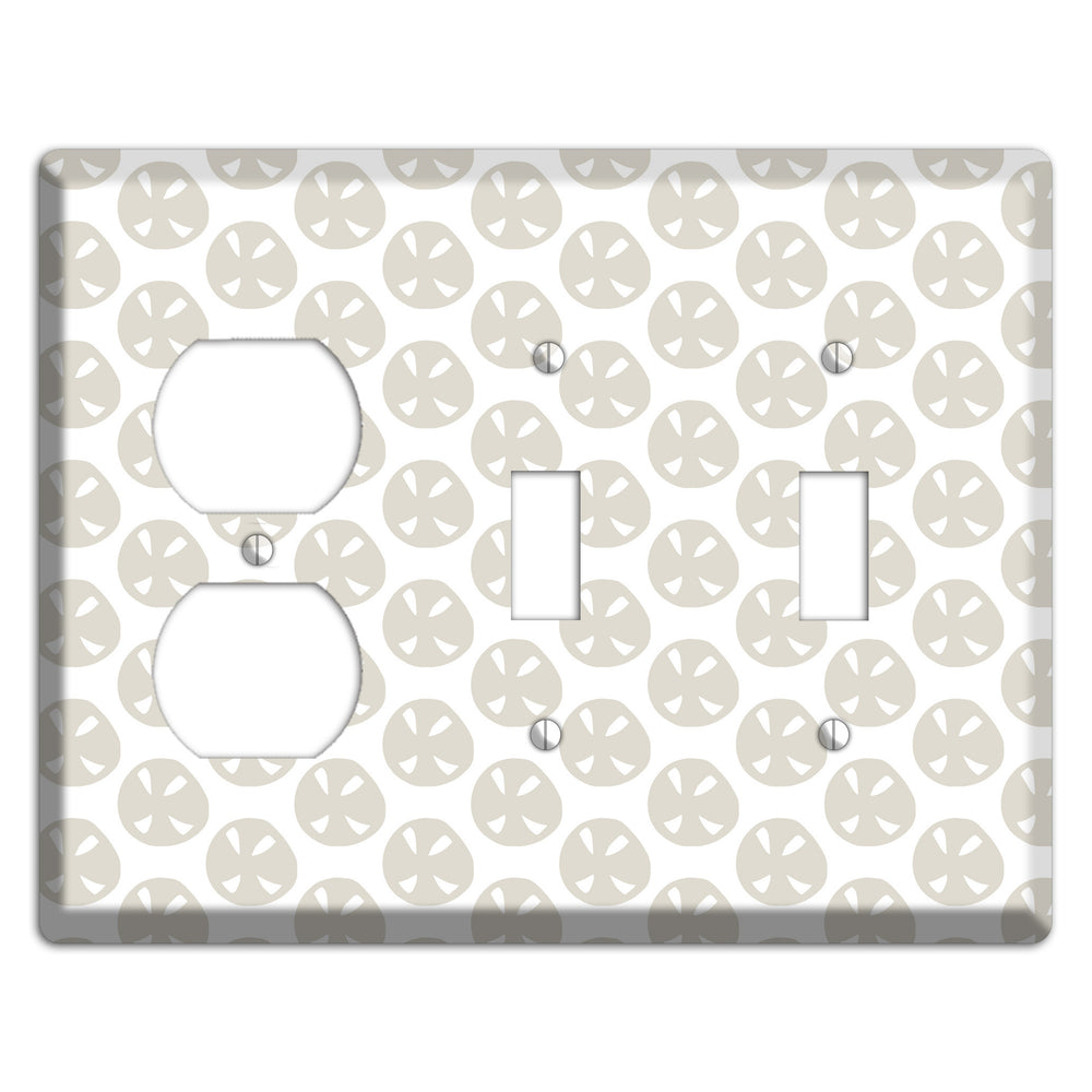 Simple Scandanavian Style LL Duplex / 2 Toggle Wallplate