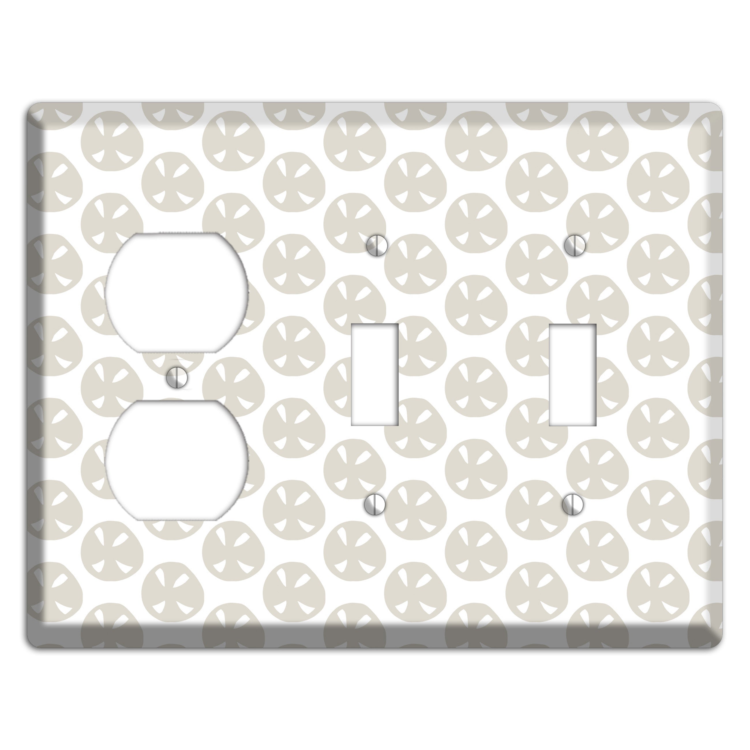 Simple Scandanavian Style LL Duplex / 2 Toggle Wallplate