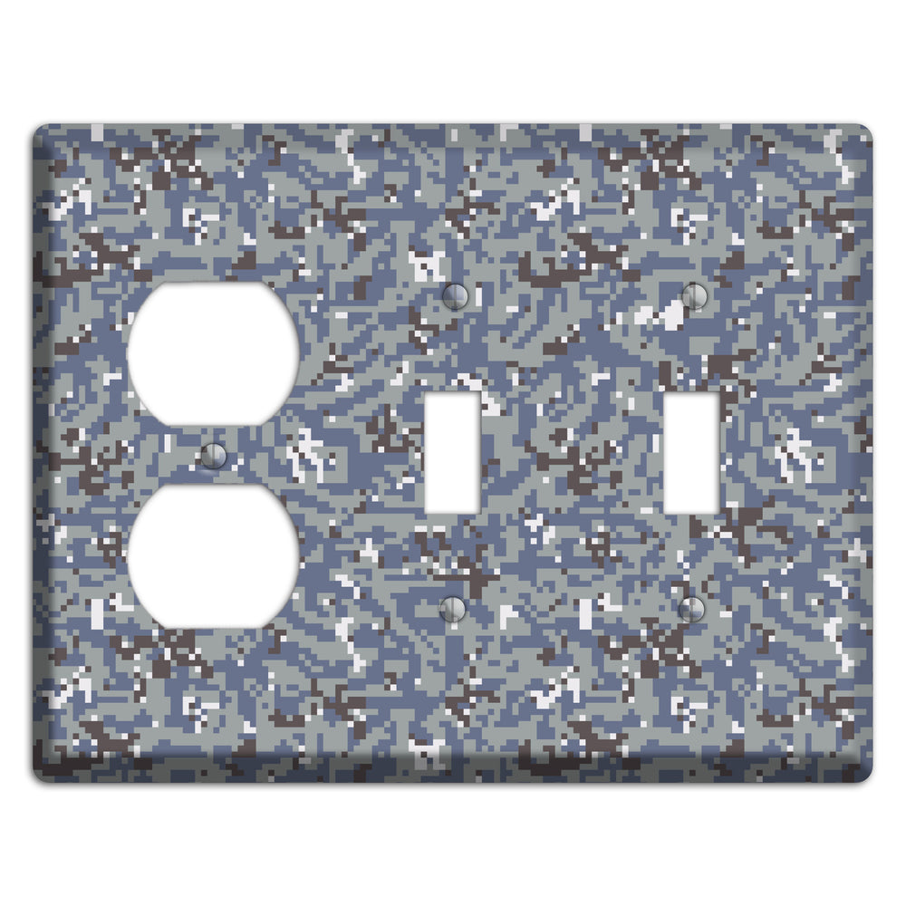 NWU Grey Dom Camo Duplex / 2 Toggle Wallplate