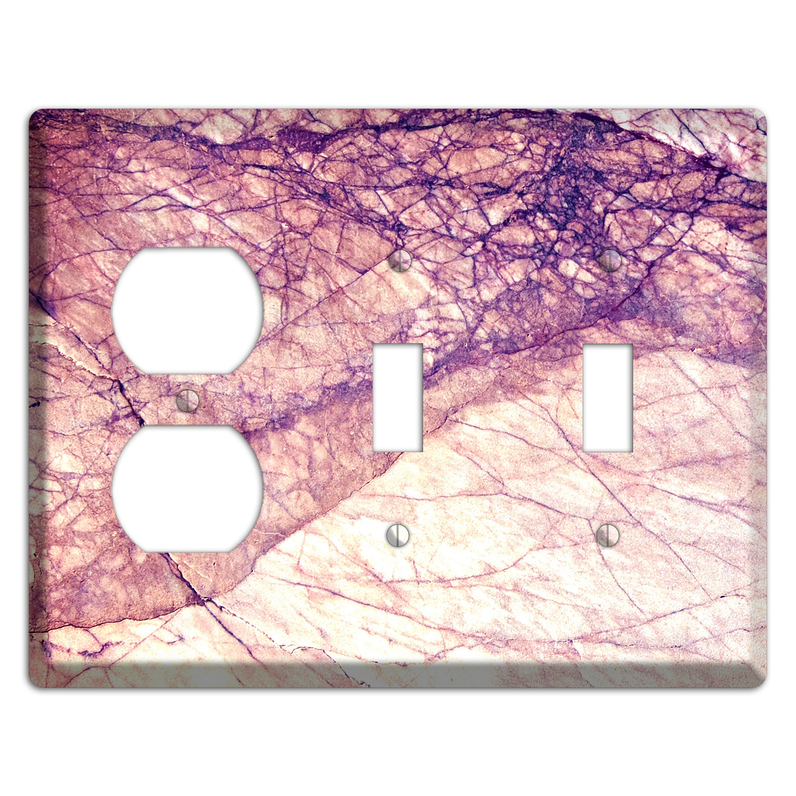 Cavern Pink Marble Duplex / 2 Toggle Wallplate
