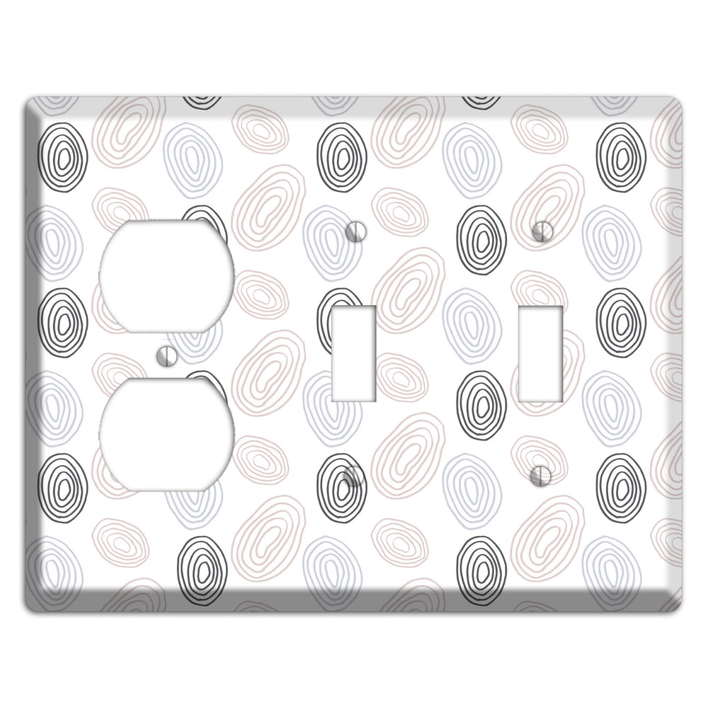 Abstract 4 Duplex / 2 Toggle Wallplate