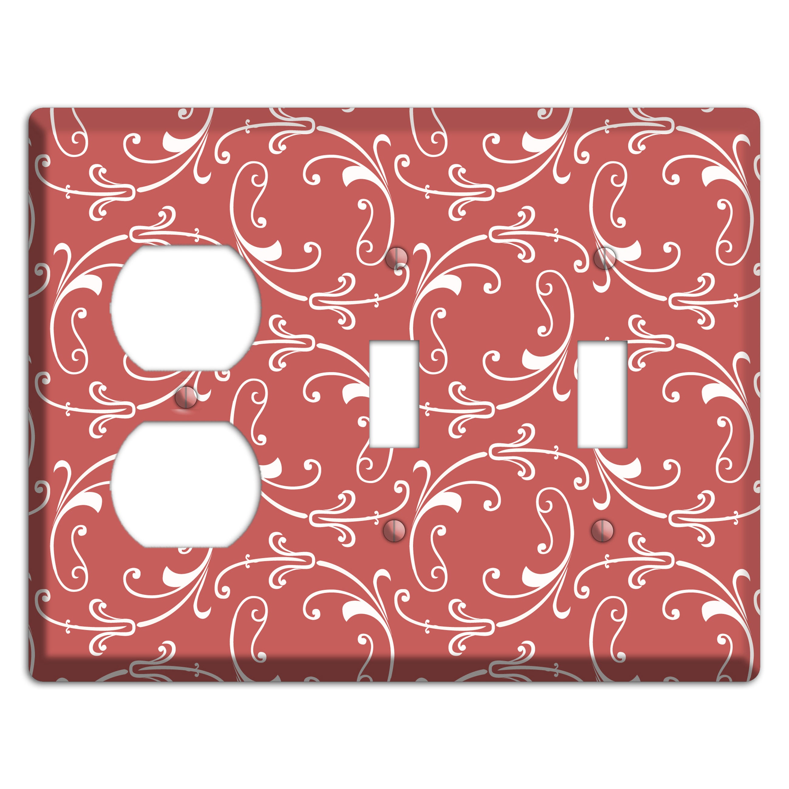 Brick Victorian Sprig Duplex / 2 Toggle Wallplate
