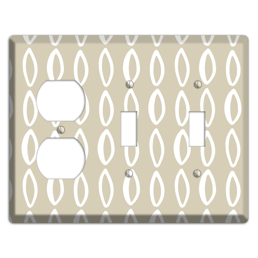Simple Scandanavian Style Z Duplex / 2 Toggle Wallplate