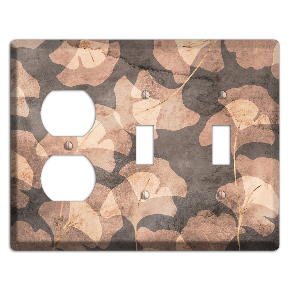 Watercolor Ginkgo Duplex / 2 Toggle Wallplate