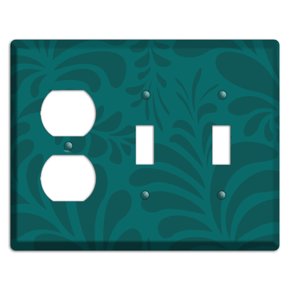 Jade Herati Duplex / 2 Toggle Wallplate