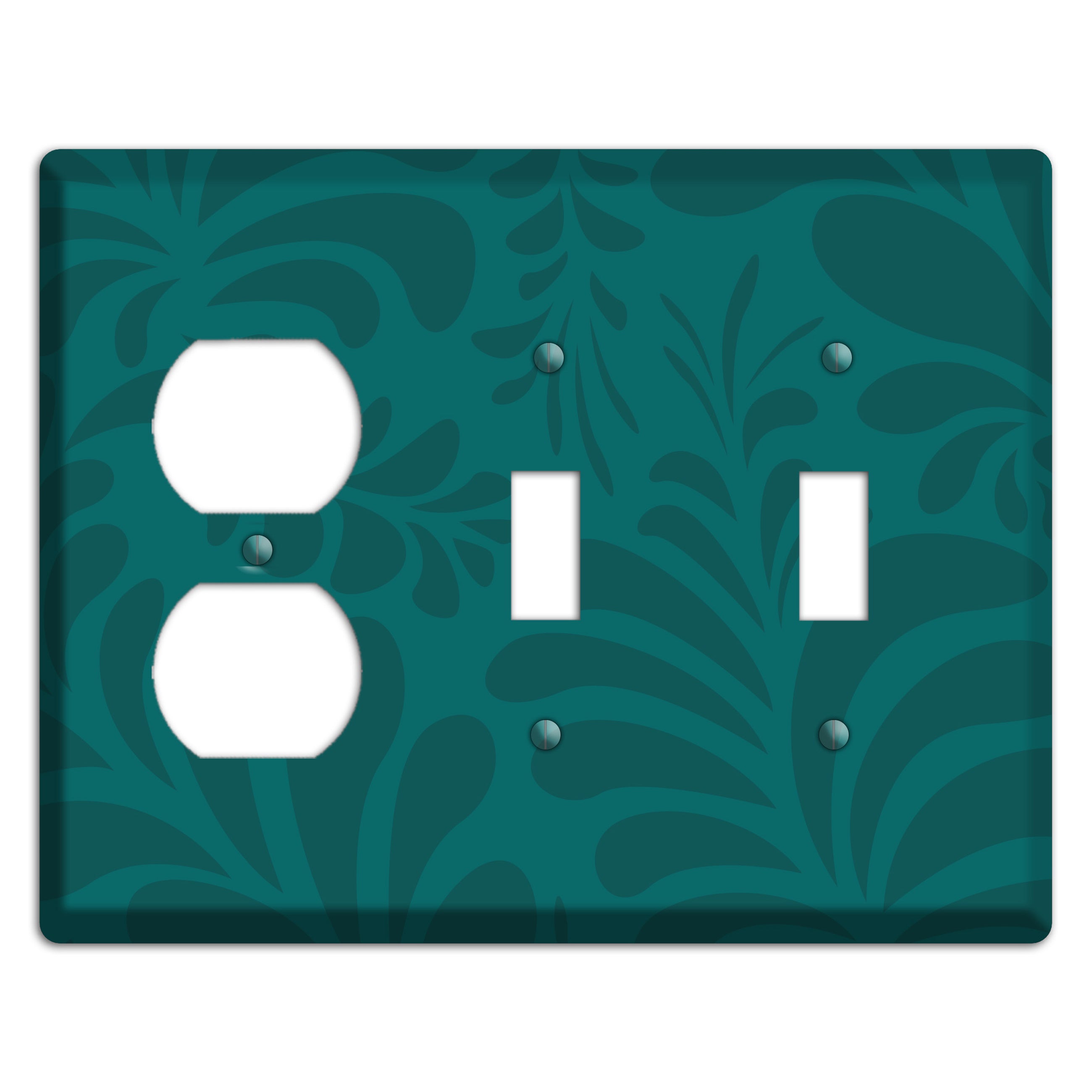 Jade Herati Duplex / 2 Toggle Wallplate
