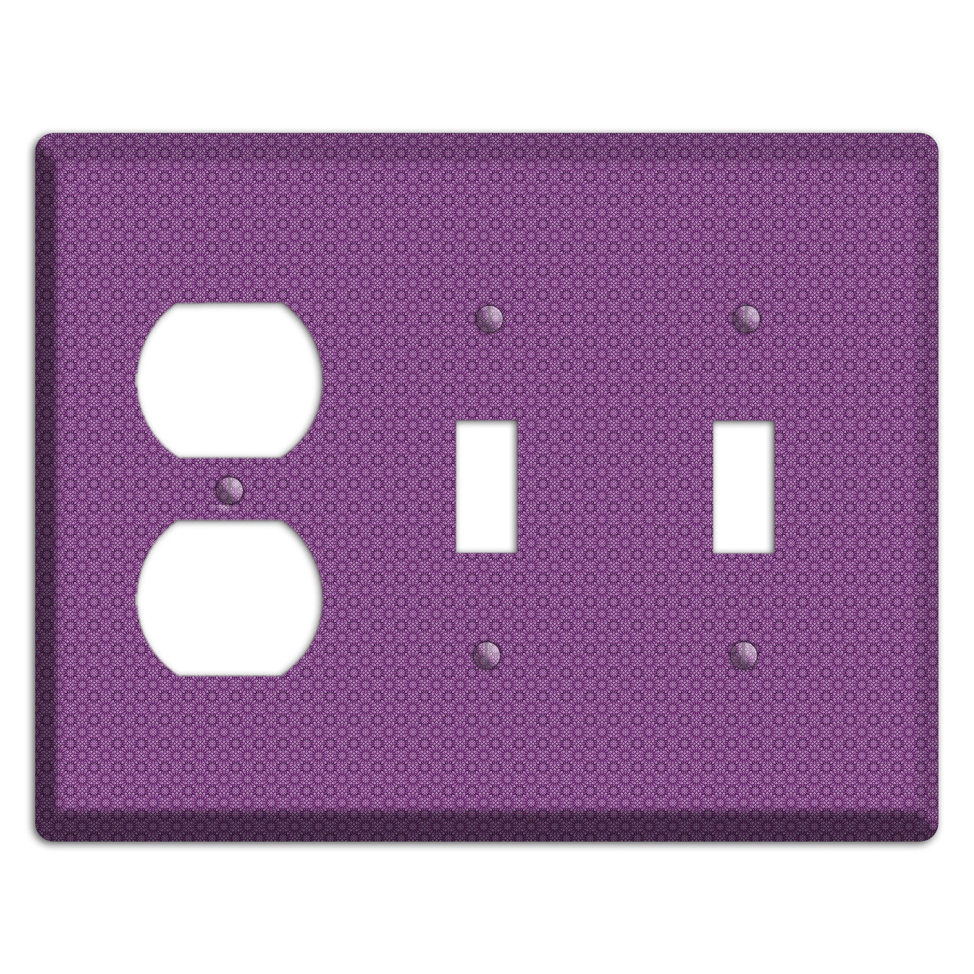 Multi Purple Foulard Duplex / 2 Toggle Wallplate