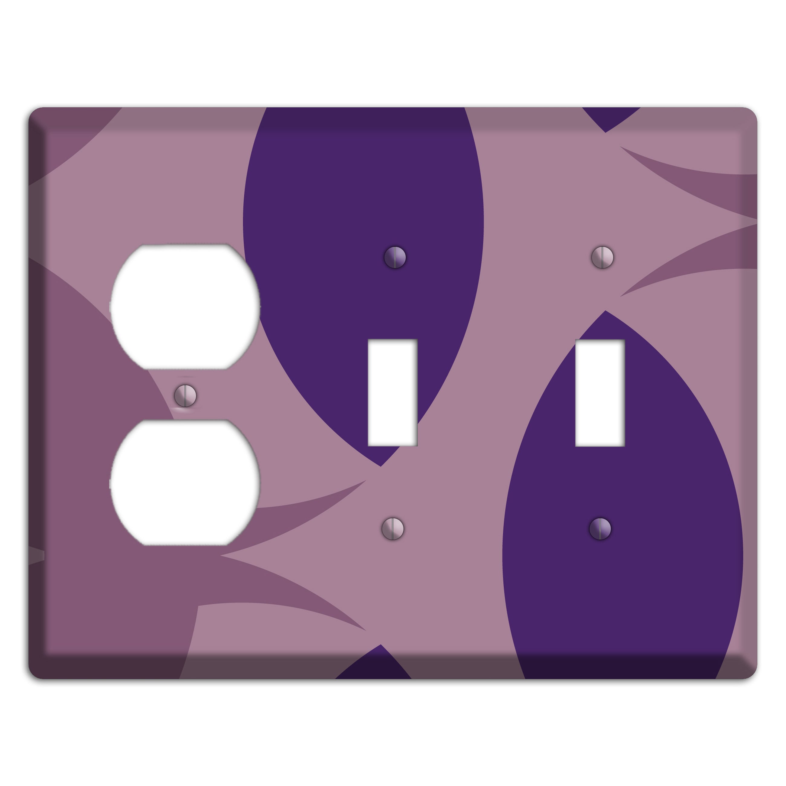 Purple Abstract Duplex / 2 Toggle Wallplate