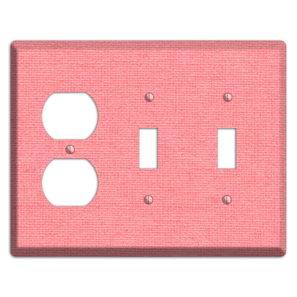 Sweet Pink Soft Coral Duplex / 2 Toggle Wallplate