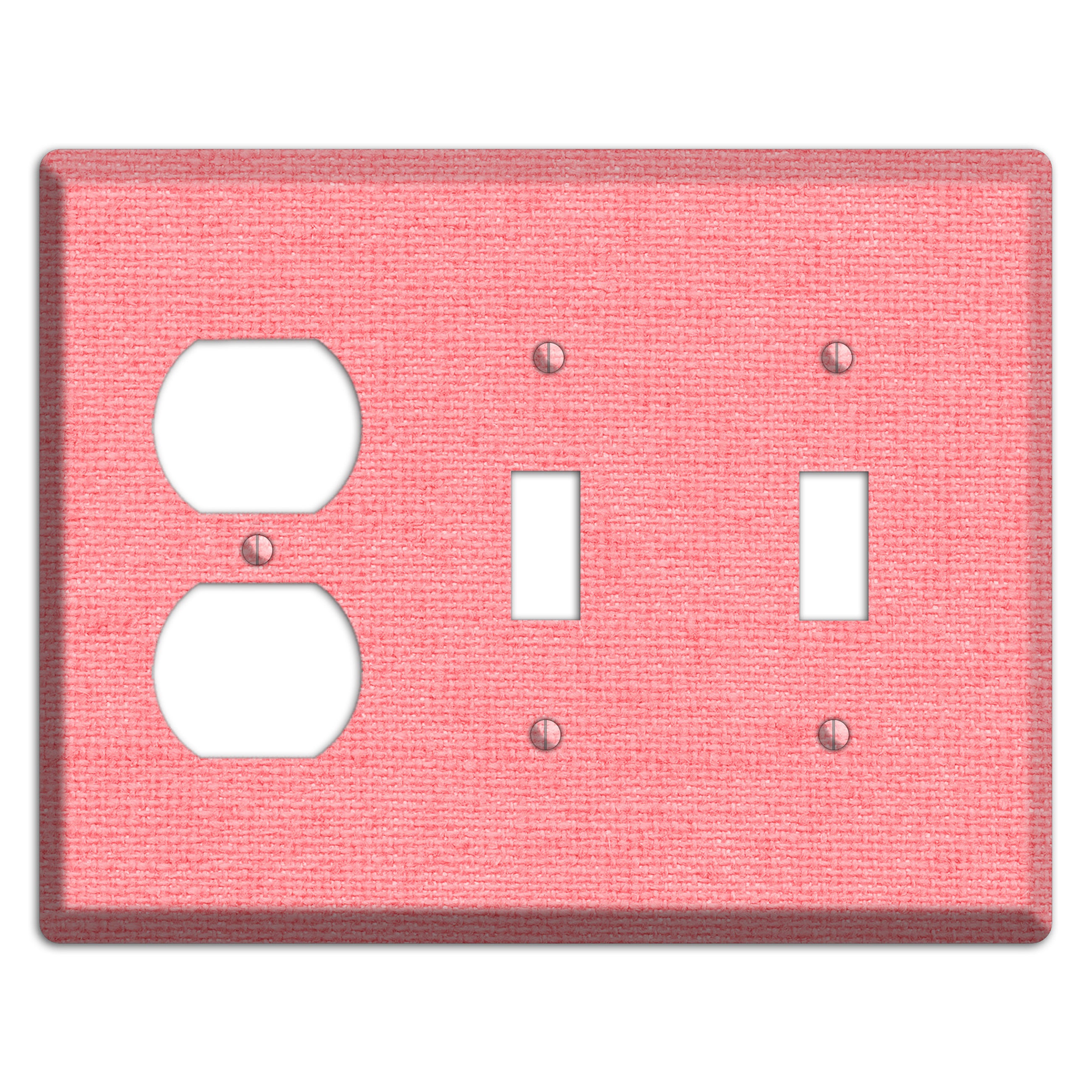 Sweet Pink Soft Coral Duplex / 2 Toggle Wallplate