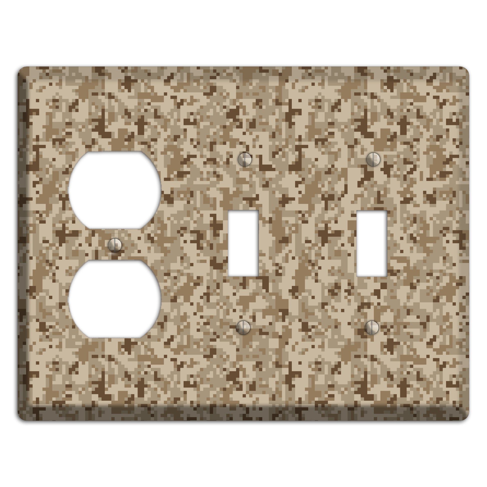 Desert Camo Duplex / 2 Toggle Wallplate
