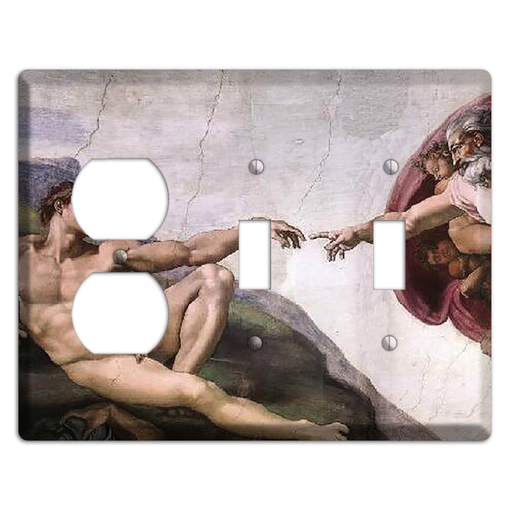 Michelangelo 1 Duplex / 2 Toggle Wallplate