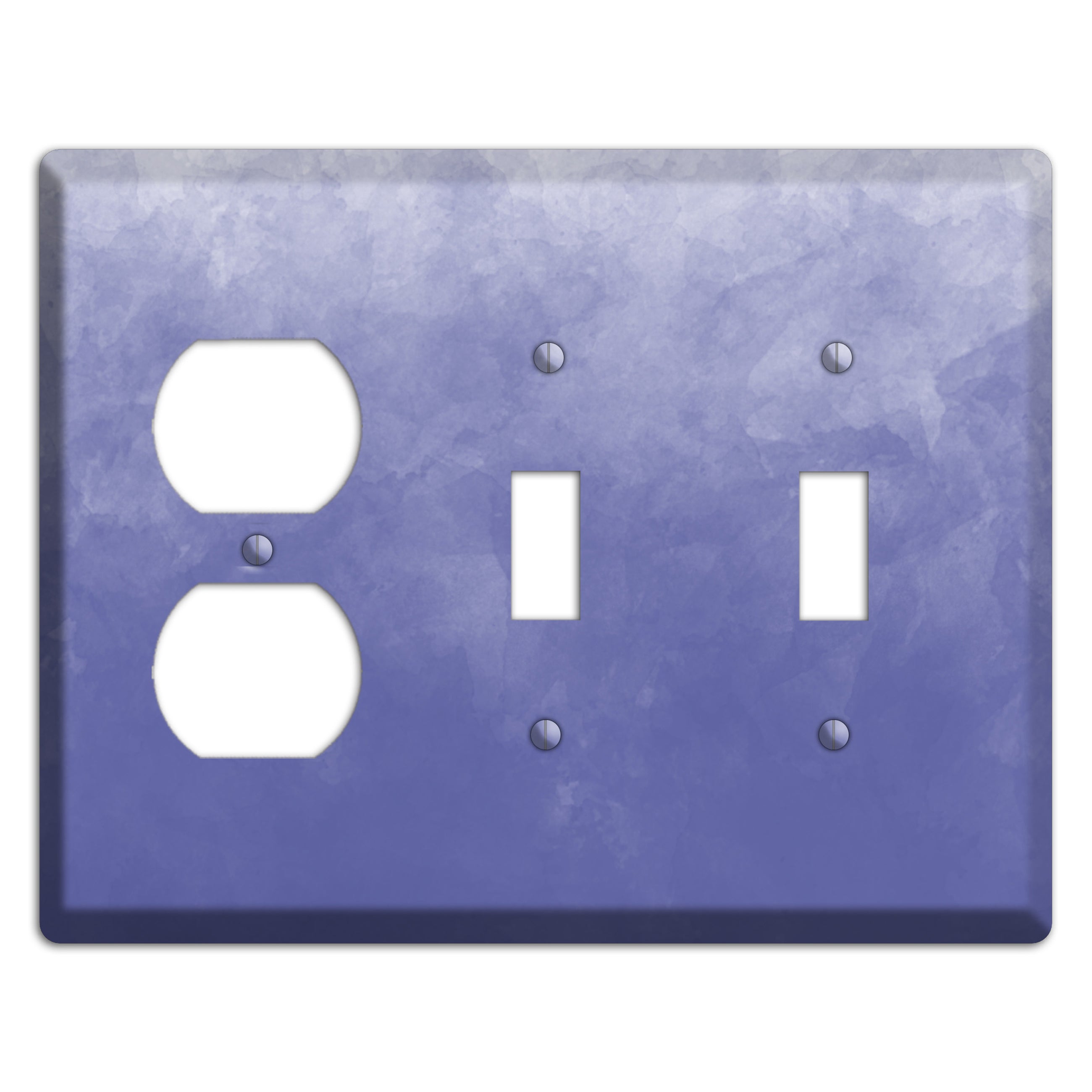 Blue Ombre Duplex / 2 Toggle Wallplate