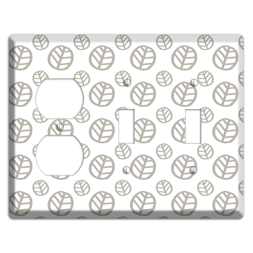 Simple Scandanavian Style JJ Duplex / 2 Toggle Wallplate