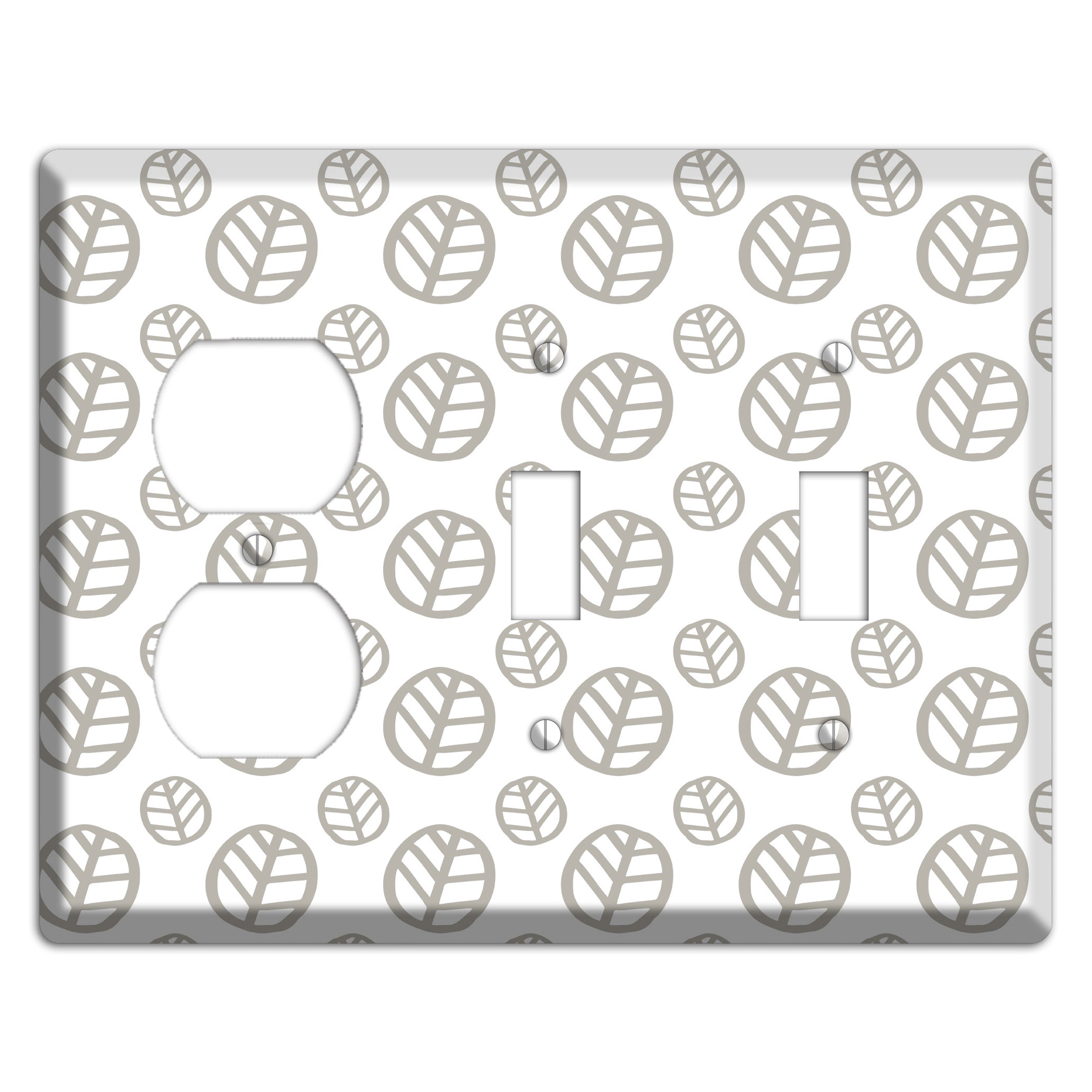 Simple Scandanavian Style JJ Duplex / 2 Toggle Wallplate