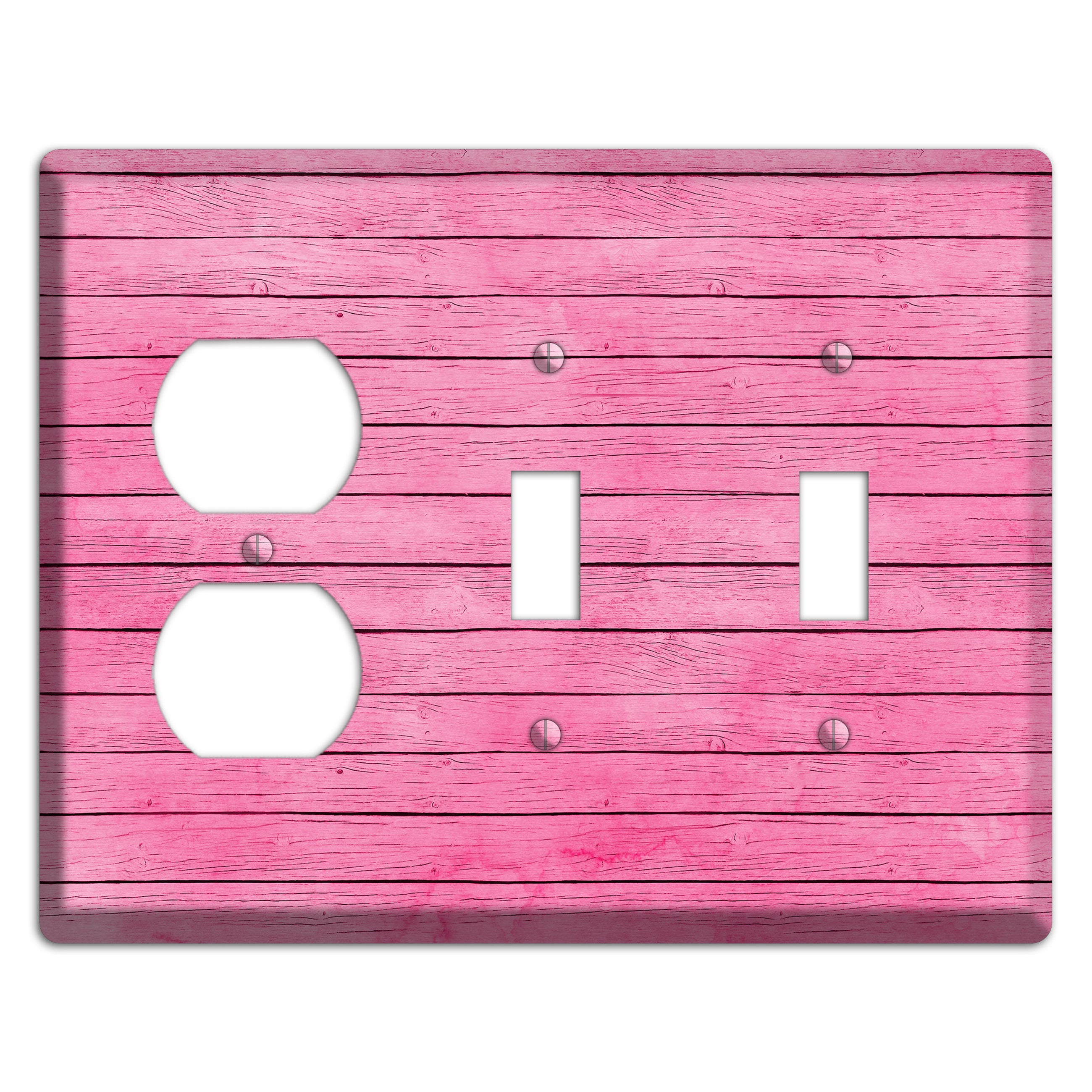 Carissma Pink Texture Duplex / 2 Toggle Wallplate