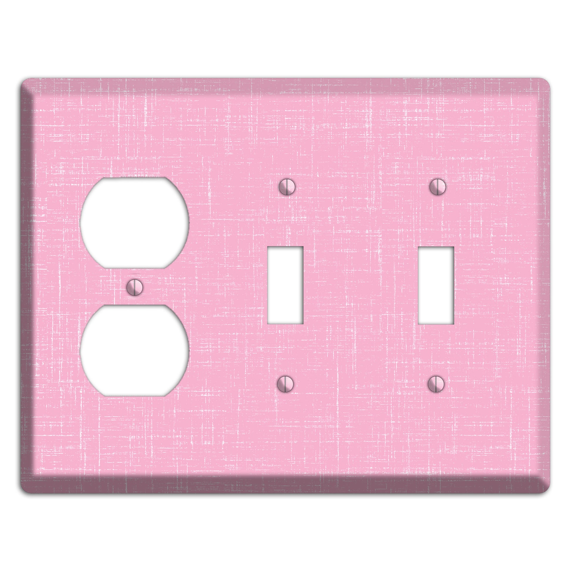 Chantilly Pink Texture Duplex / 2 Toggle Wallplate