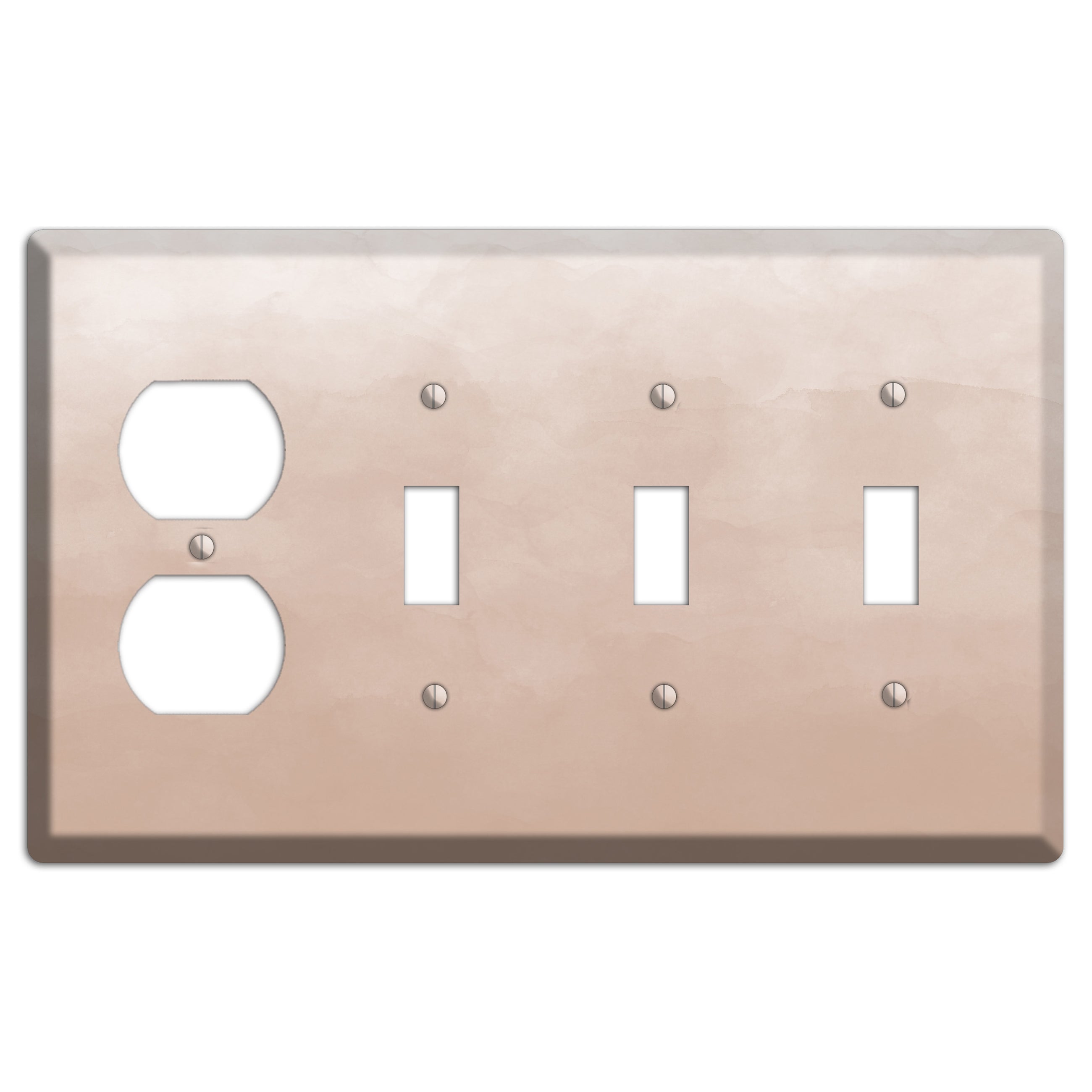 Beige Ombre Duplex / 3 Toggle Wallplate