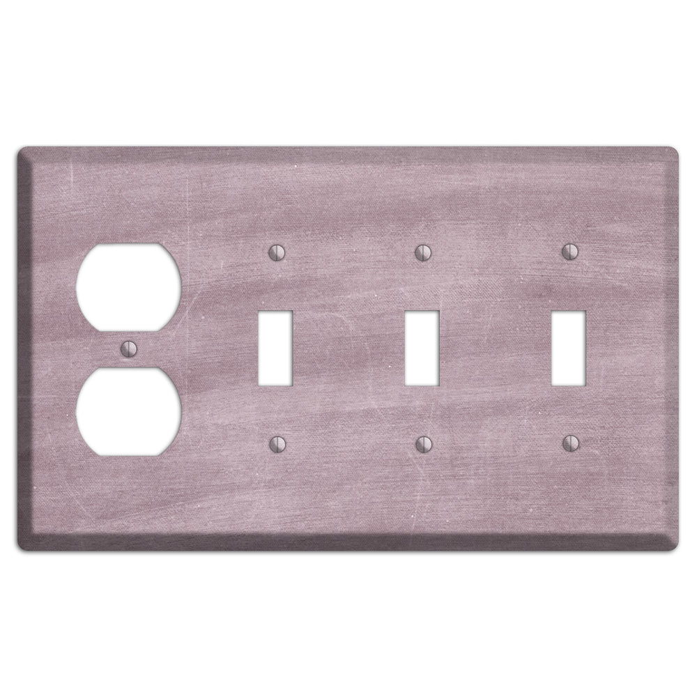 Chalk Light Maroon Duplex / 3 Toggle Wallplate