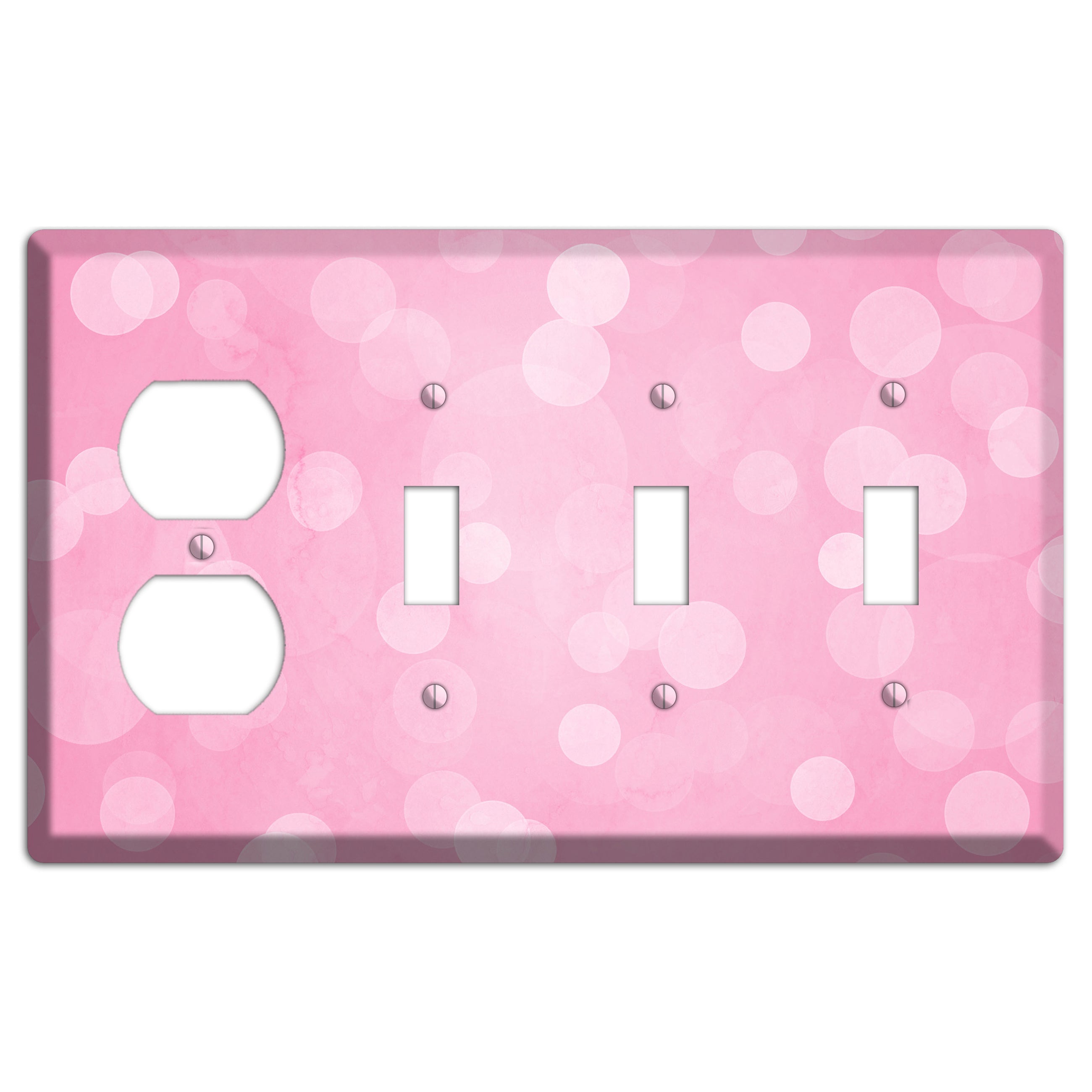 purple Pizzaz Pink Texture Duplex / 3 Toggle Wallplate