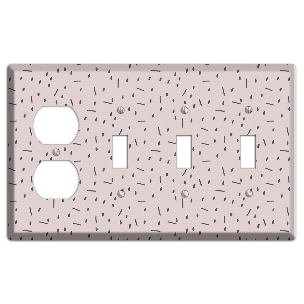 Abstract 18 Duplex / 3 Toggle Wallplate