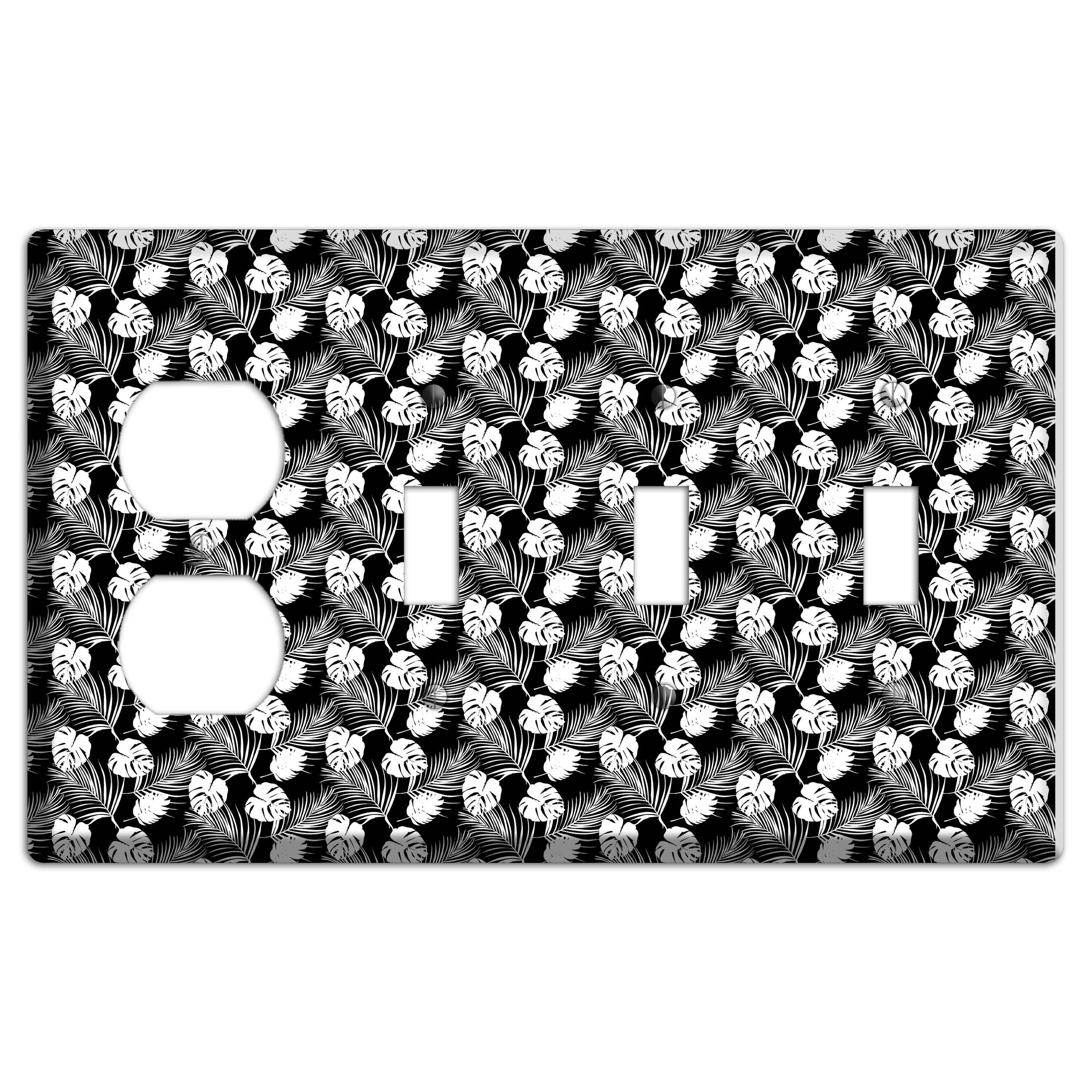 Leaves Style J Duplex / 3 Toggle Wallplate