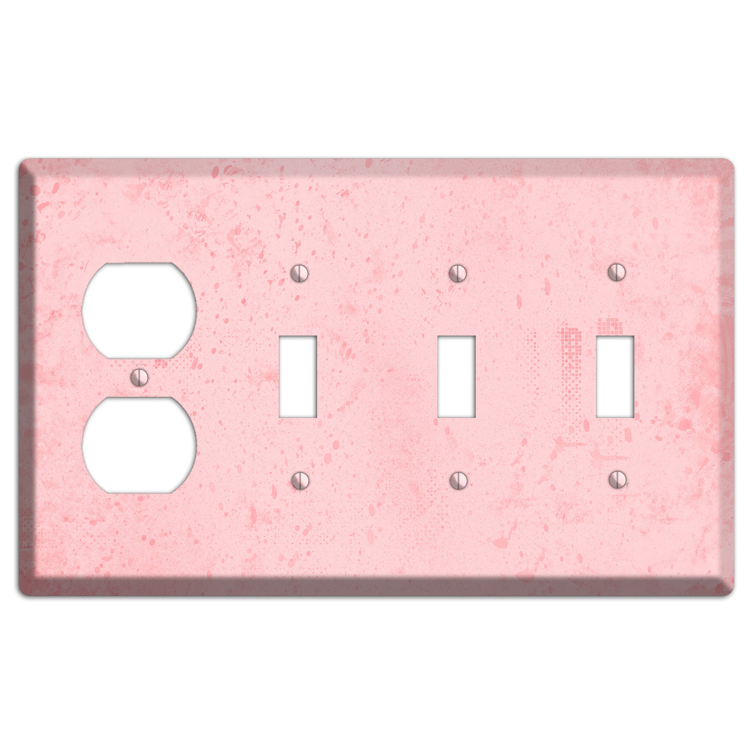 ShockingPpink Soft Coral Duplex / 3 Toggle Wallplate