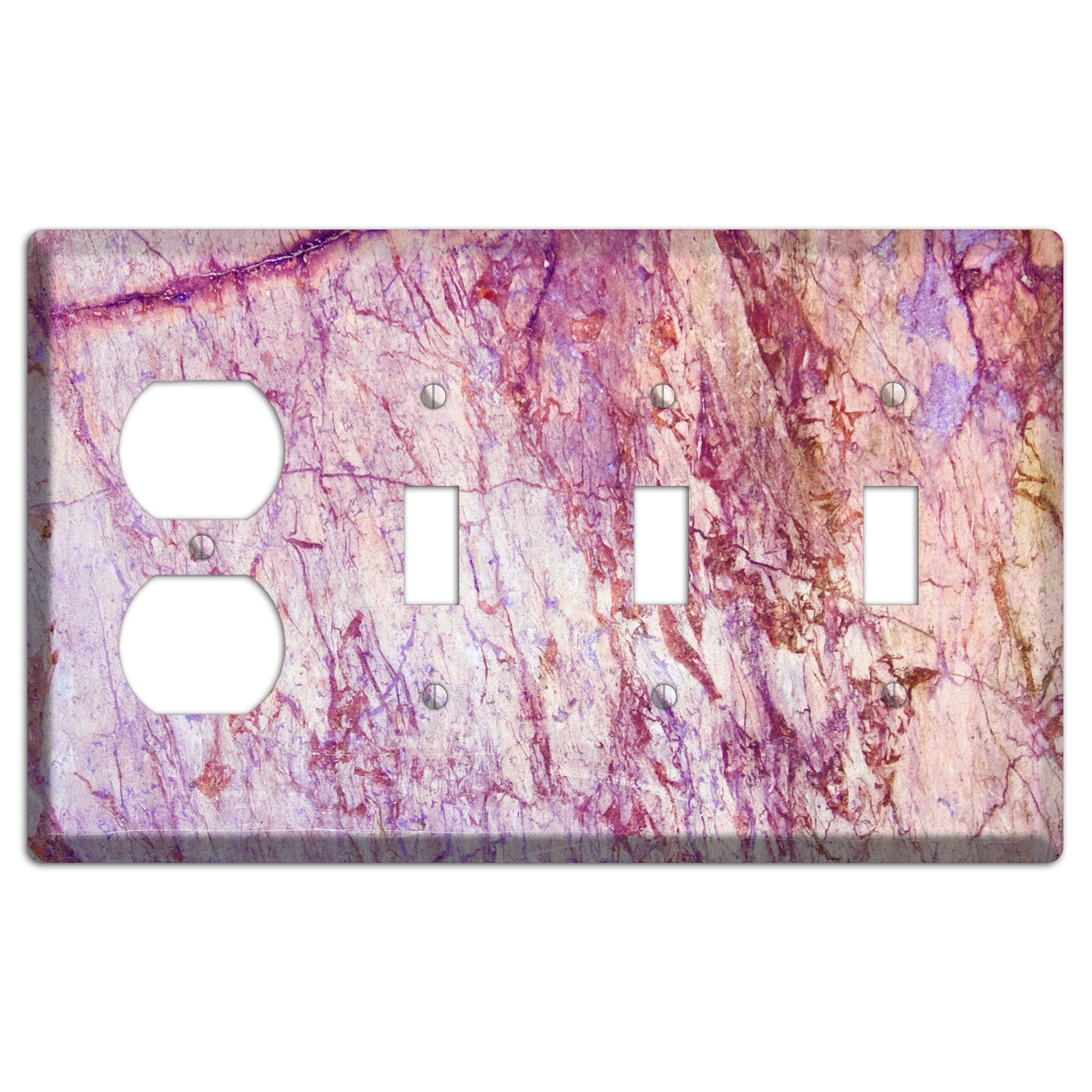 Maverick Marble Duplex / 3 Toggle Wallplate