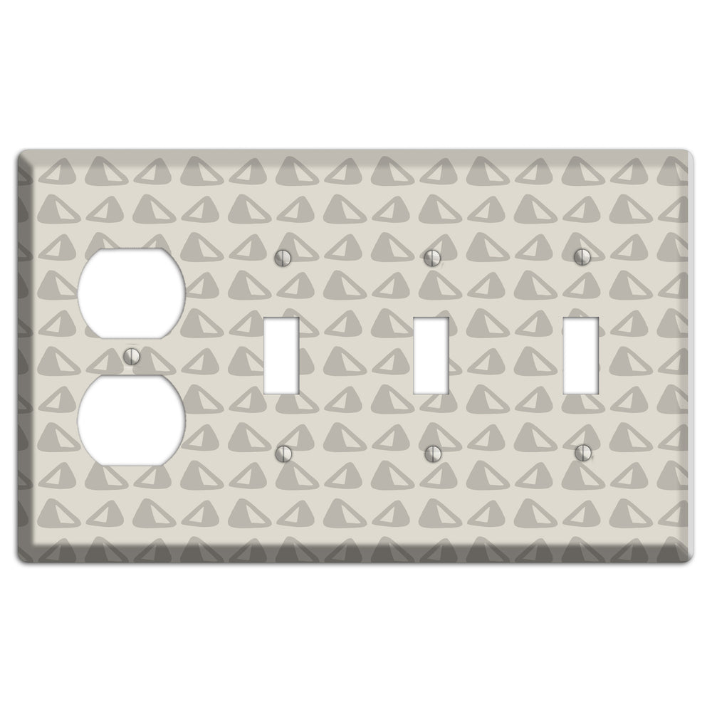 Simple Scandanavian Style NN Duplex / 3 Toggle Wallplate