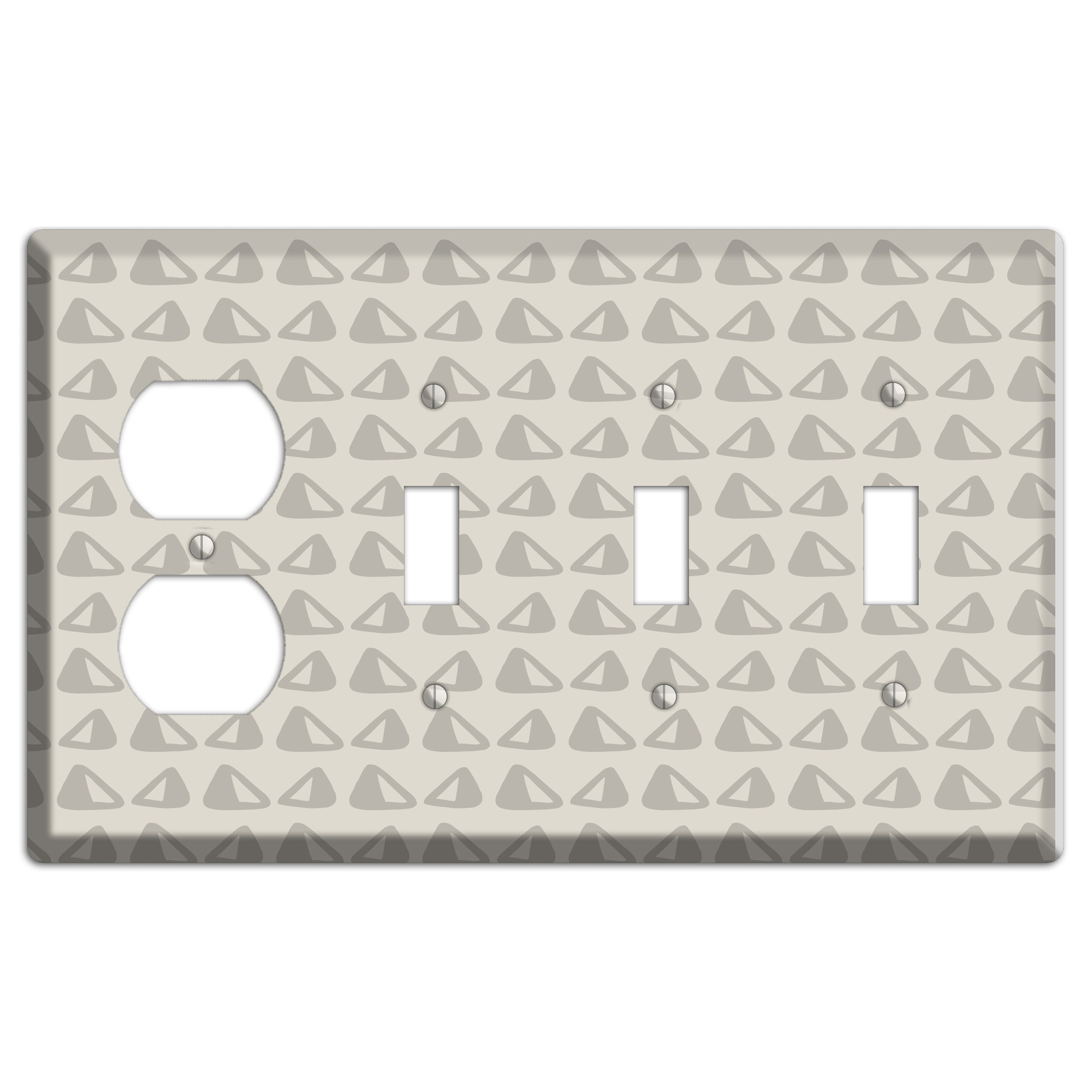 Simple Scandanavian Style NN Duplex / 3 Toggle Wallplate