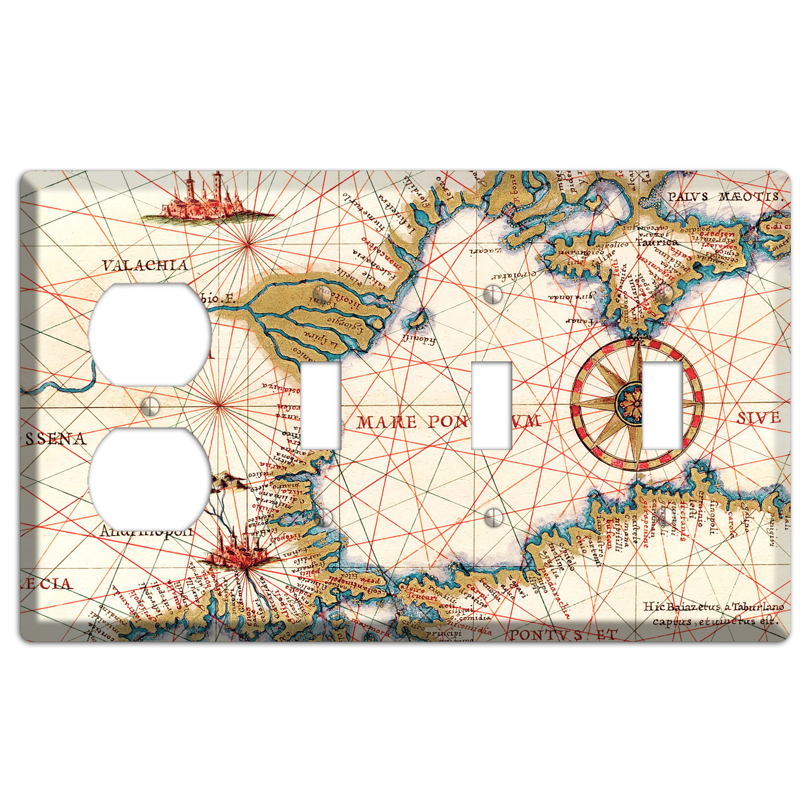 Map of Bulgaria Duplex / 3 Toggle Wallplate