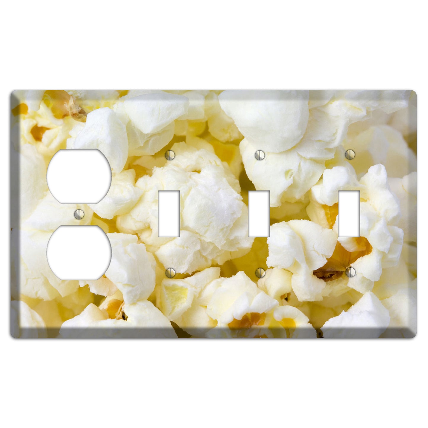 Popcorn Duplex / 3 Toggle Wallplate