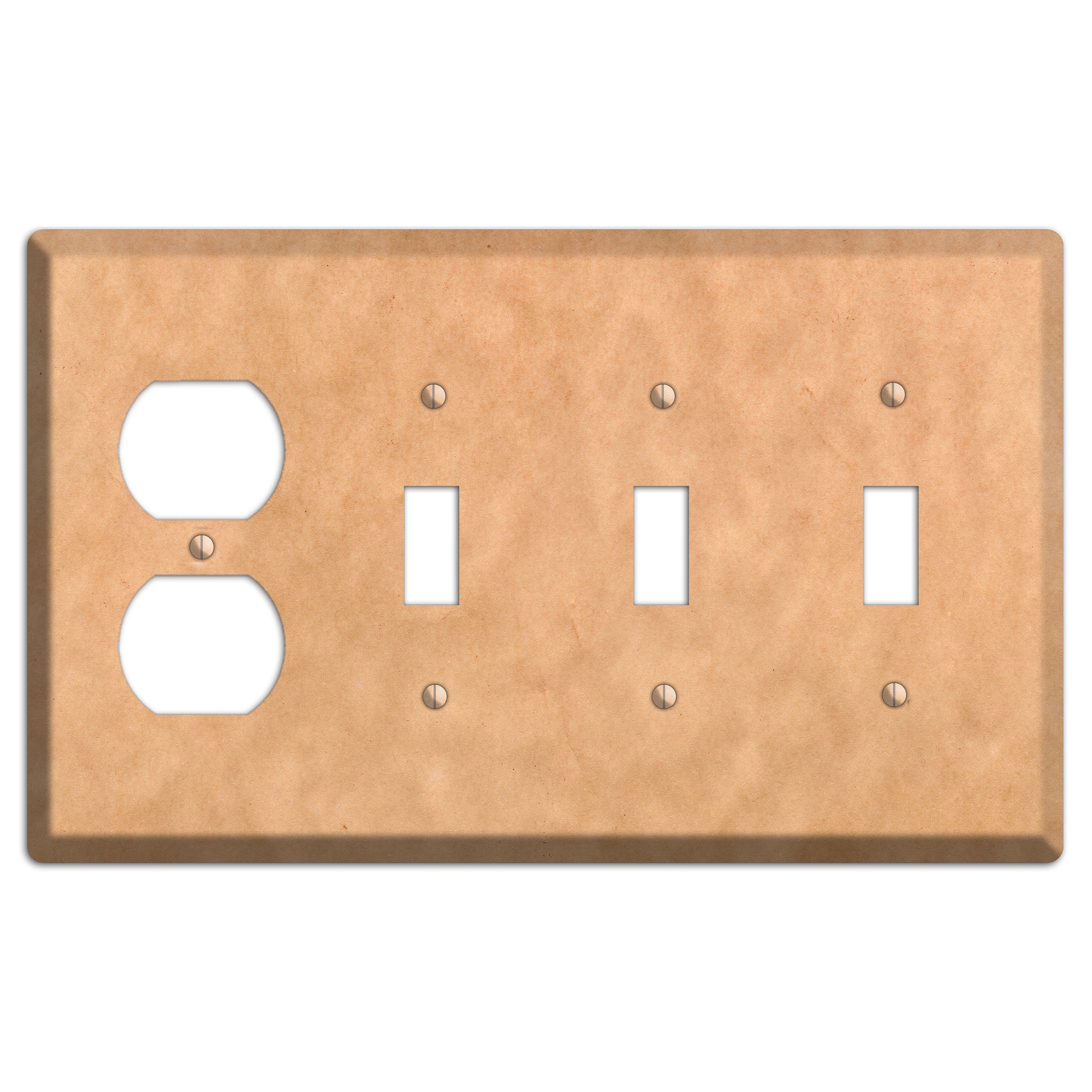 Aged Paper 10 Duplex / 3 Toggle Wallplate