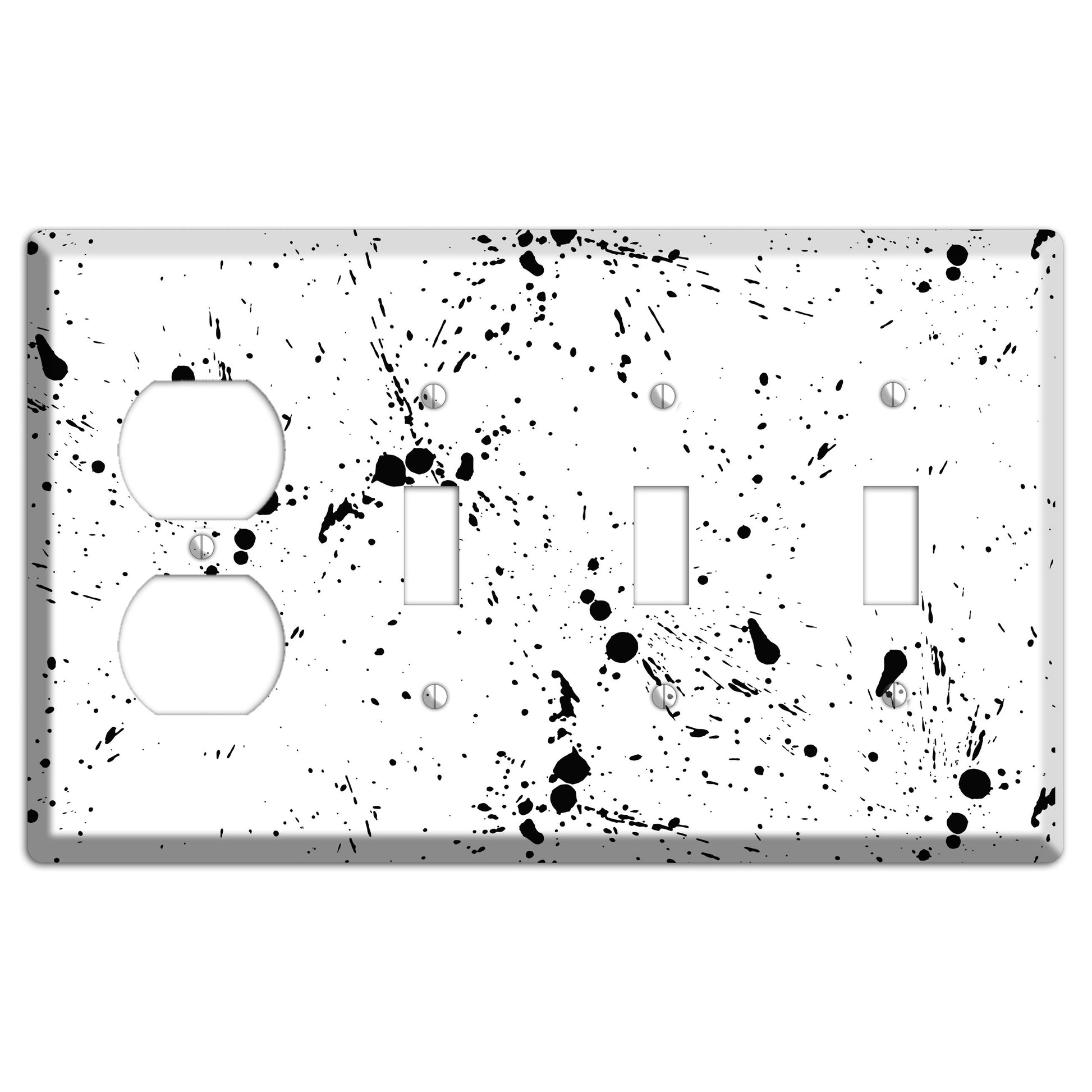 Ink Splash 8 Duplex / 3 Toggle Wallplate