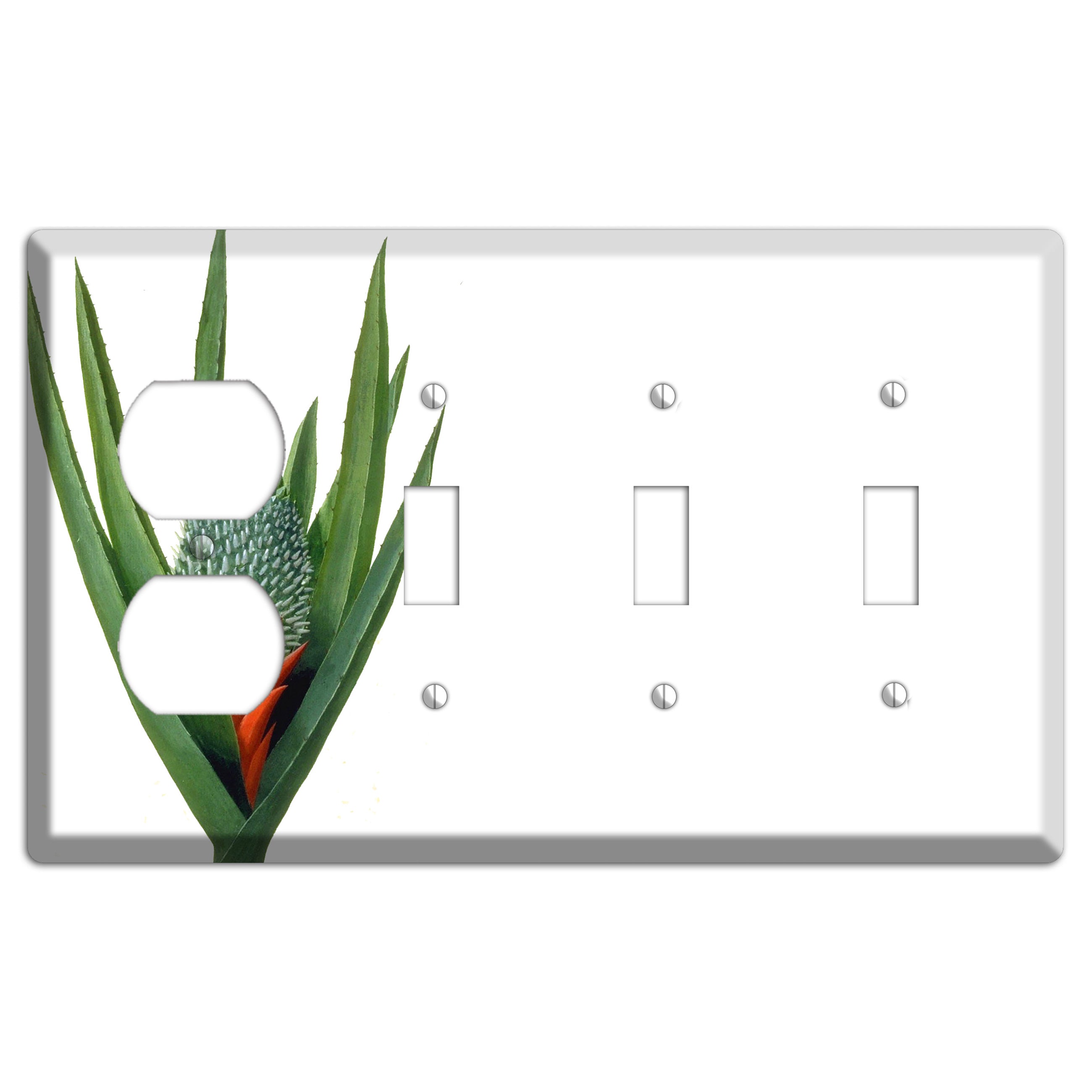 Bromiliad Duplex / 3 Toggle Wallplate