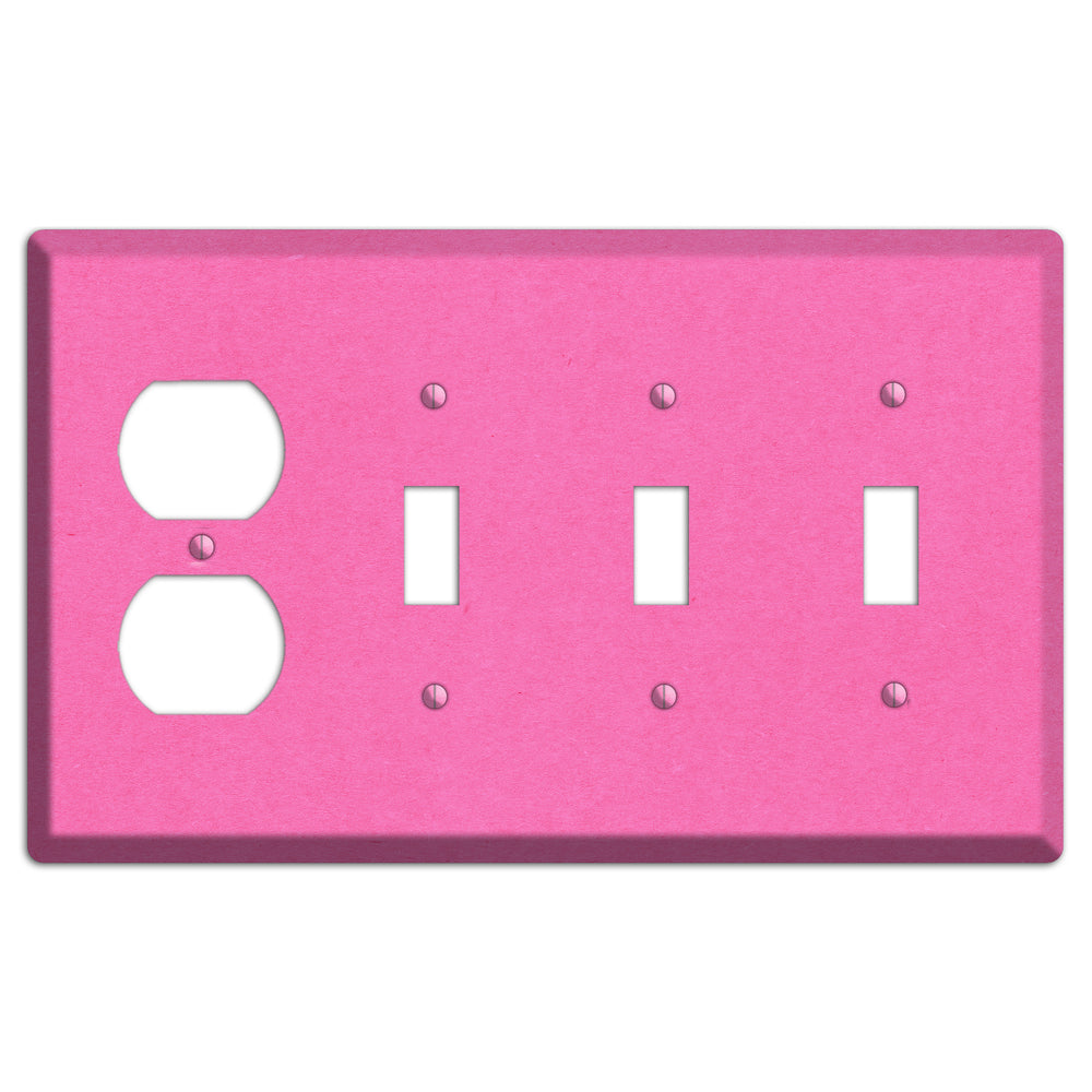 Persian Pink Kraft Duplex / 3 Toggle Wallplate
