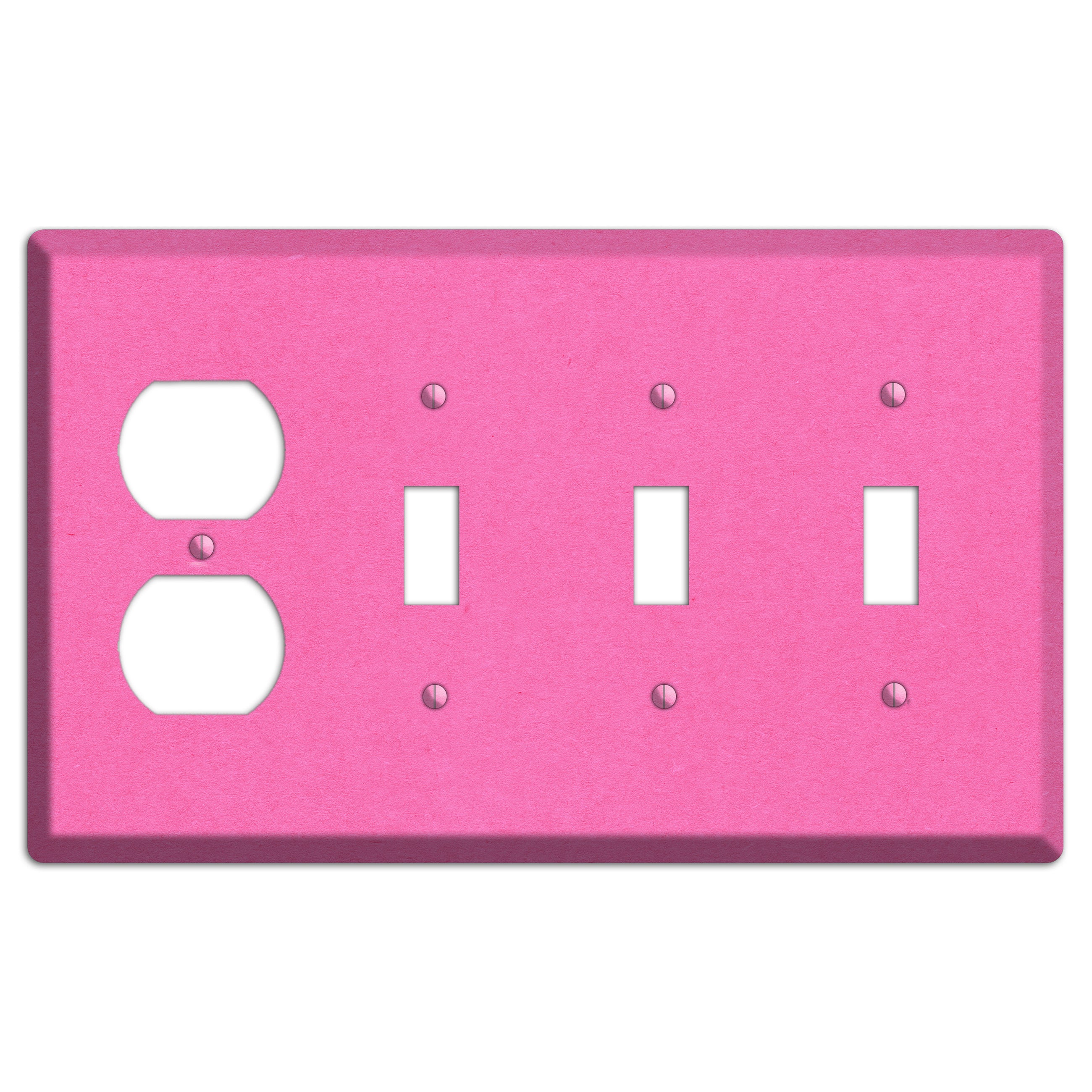 Persian Pink Kraft Duplex / 3 Toggle Wallplate