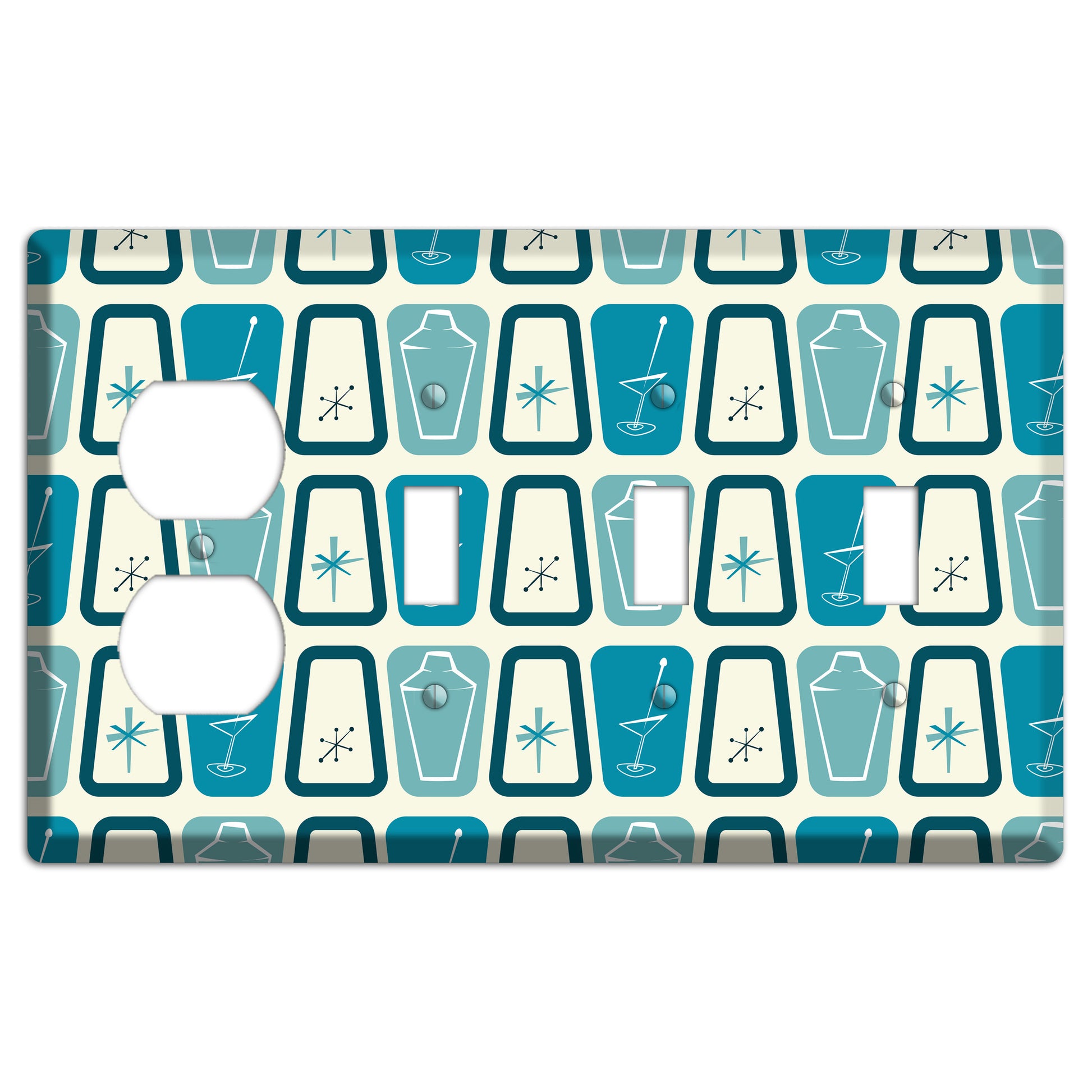 Atomic Shaker Duplex / 3 Toggle Wallplate