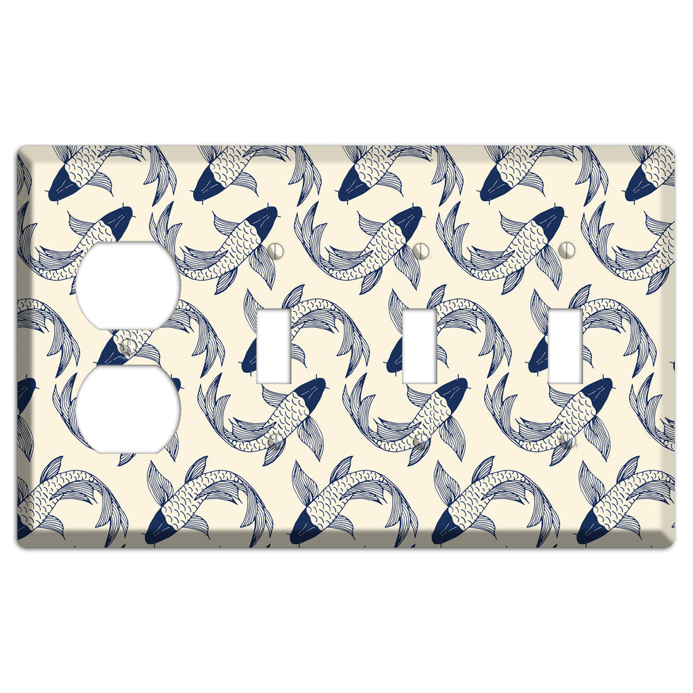 Koi Pond 2 Duplex / 3 Toggle Wallplate