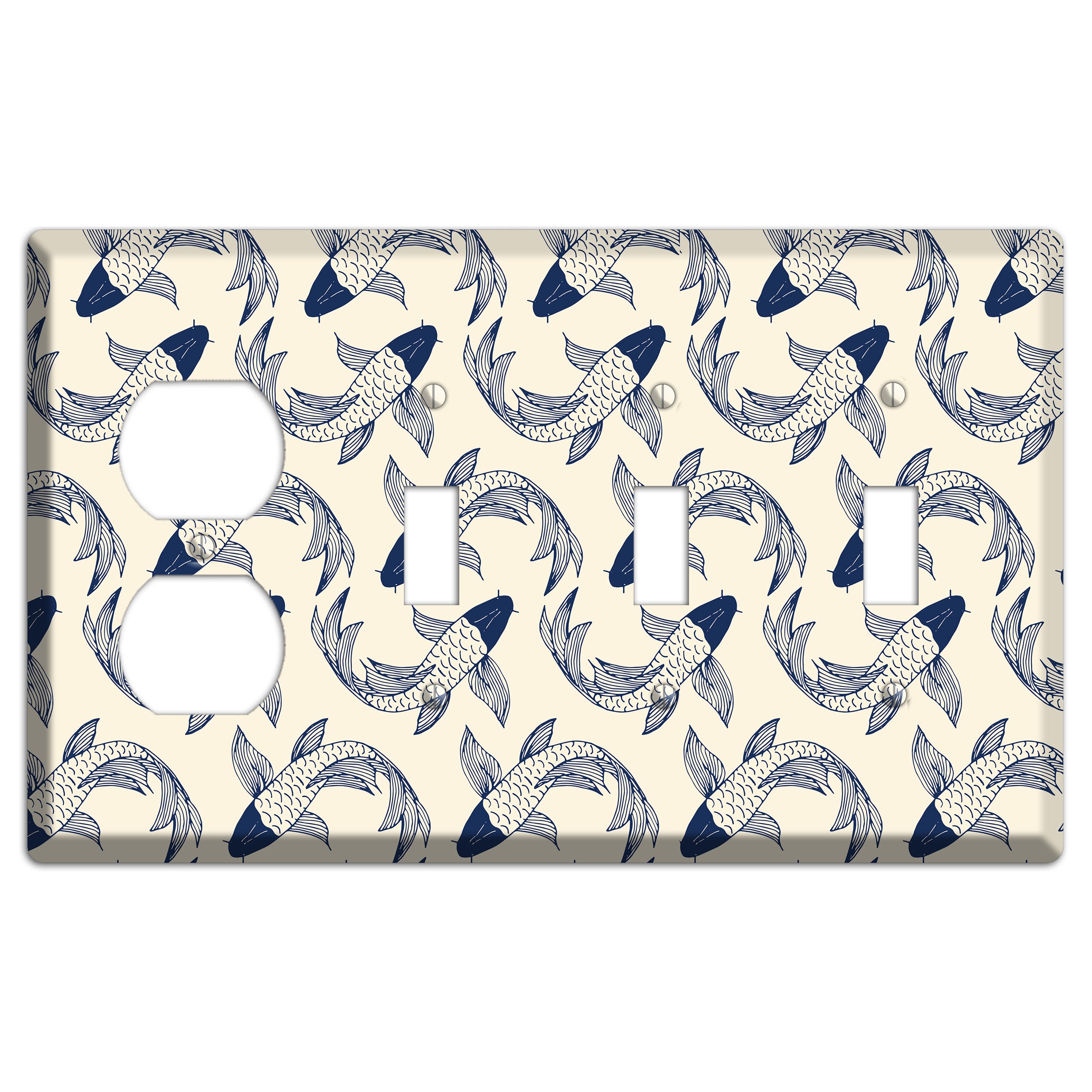 Koi Pond 2 Duplex / 3 Toggle Wallplate