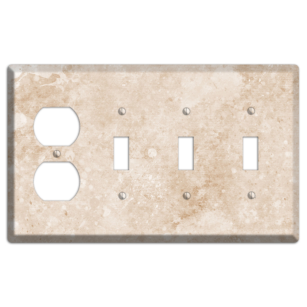 Logan Whimsical Damask Duplex / 3 Toggle Wallplate