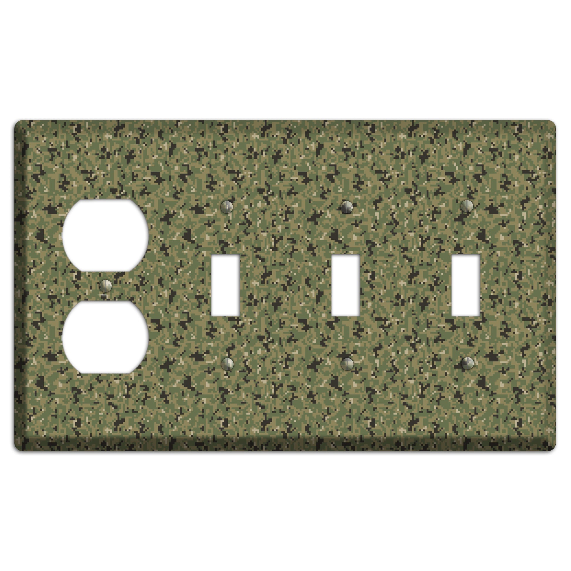 Tropinc Camo Duplex / 3 Toggle Wallplate